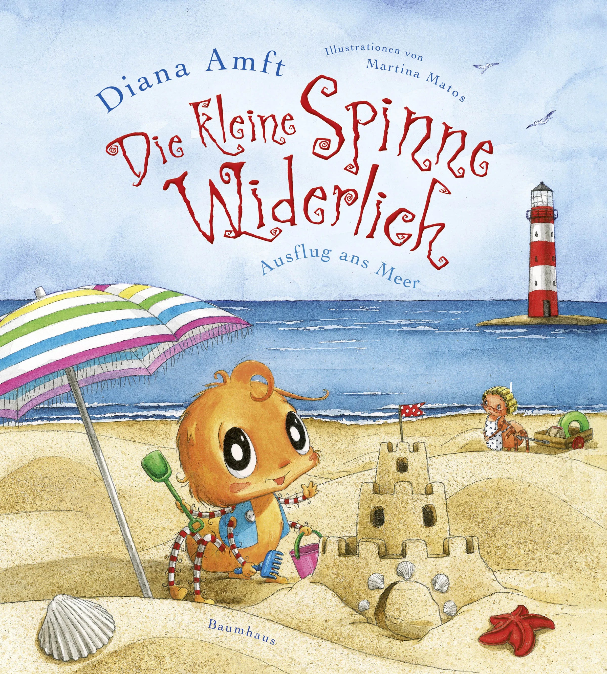 Buchcover von 'Die kleine Spinne Widerlich - Ausflug ans Meer' - Gebundene Ausgabe von Diana Amft