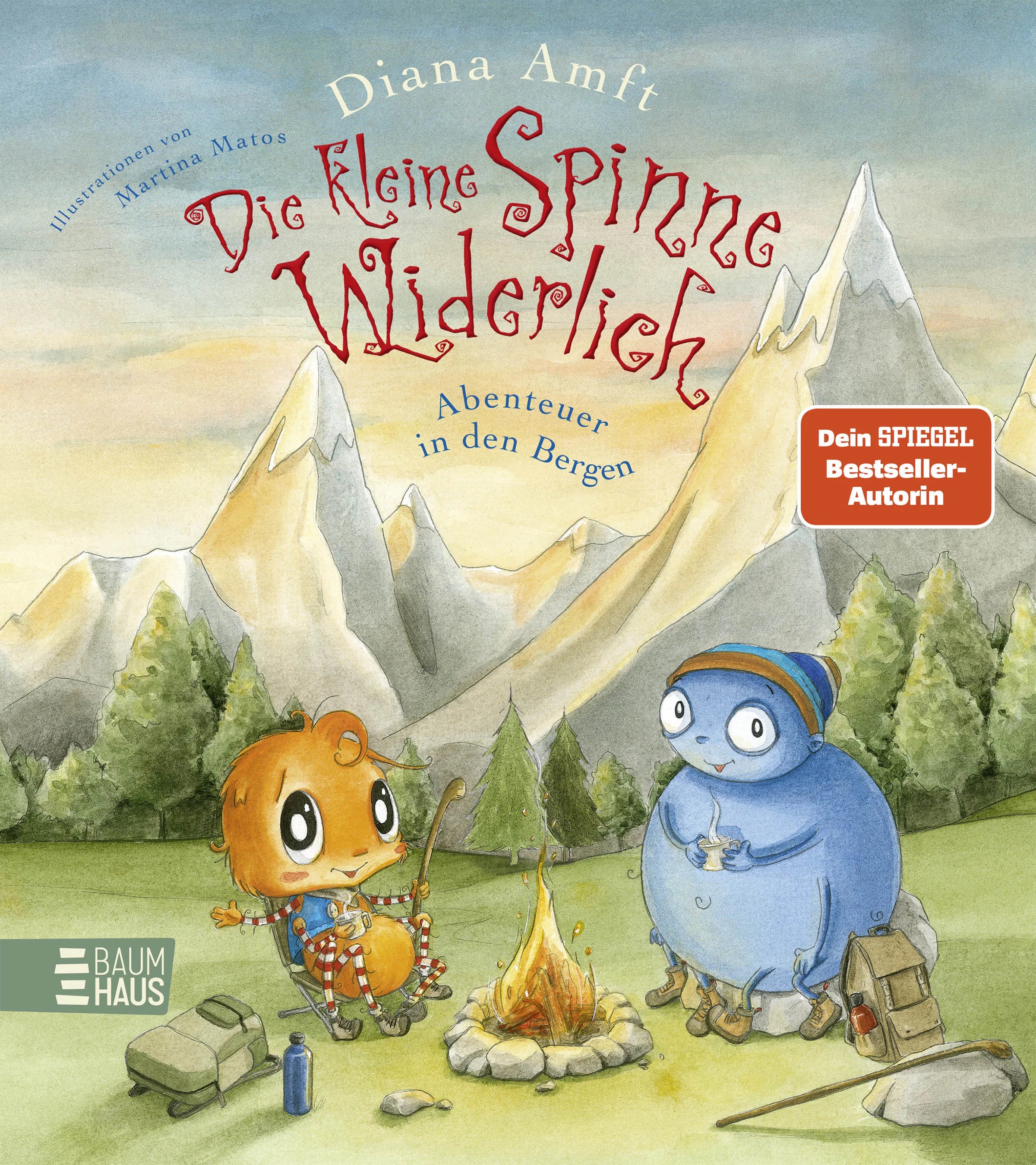 Buchcover von 'Die kleine Spinne Widerlich - Abenteuer in den Bergen' - Gebundene Ausgabe von Diana Amft