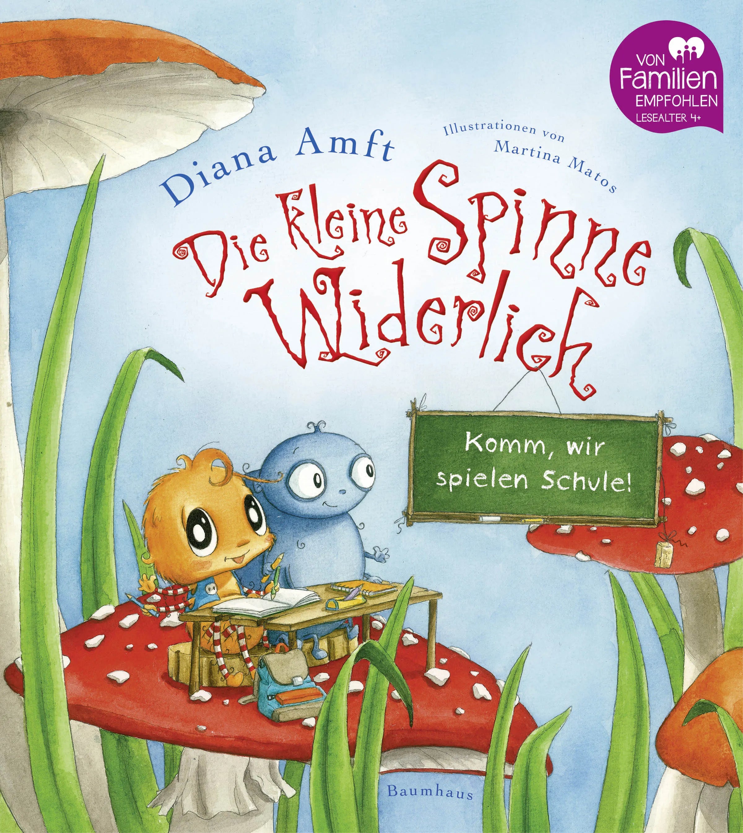 Buchcover von 'Die kleine Spinne Widerlich - Komm, wir spielen Schule!' - Gebundene Ausgabe von Diana Amft