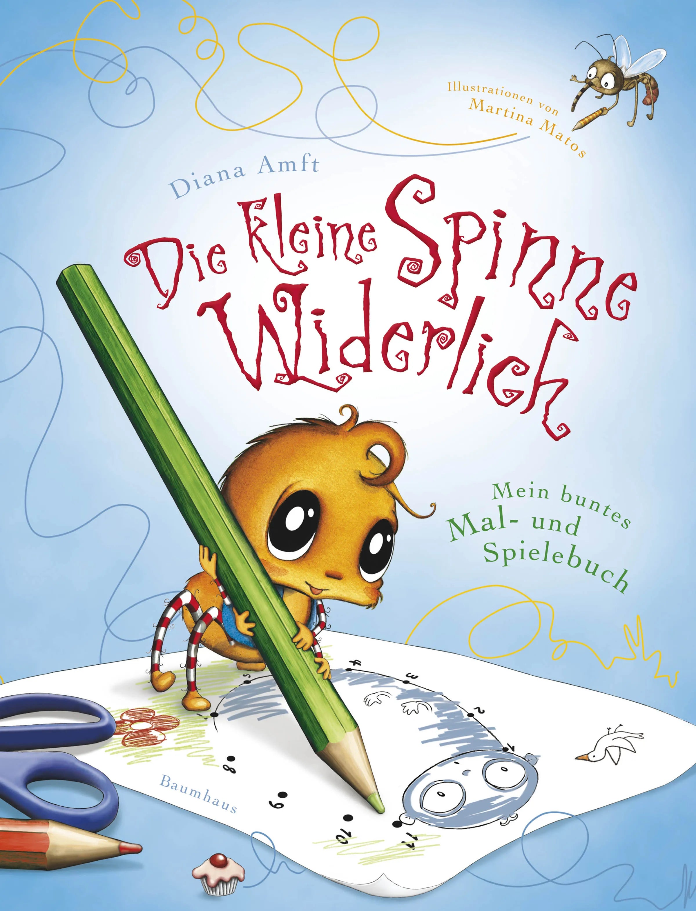 Buchcover von 'Die kleine Spinne Widerlich - Mein buntes Mal- und Spielebuch' - Taschenbuch von Diana Amft
