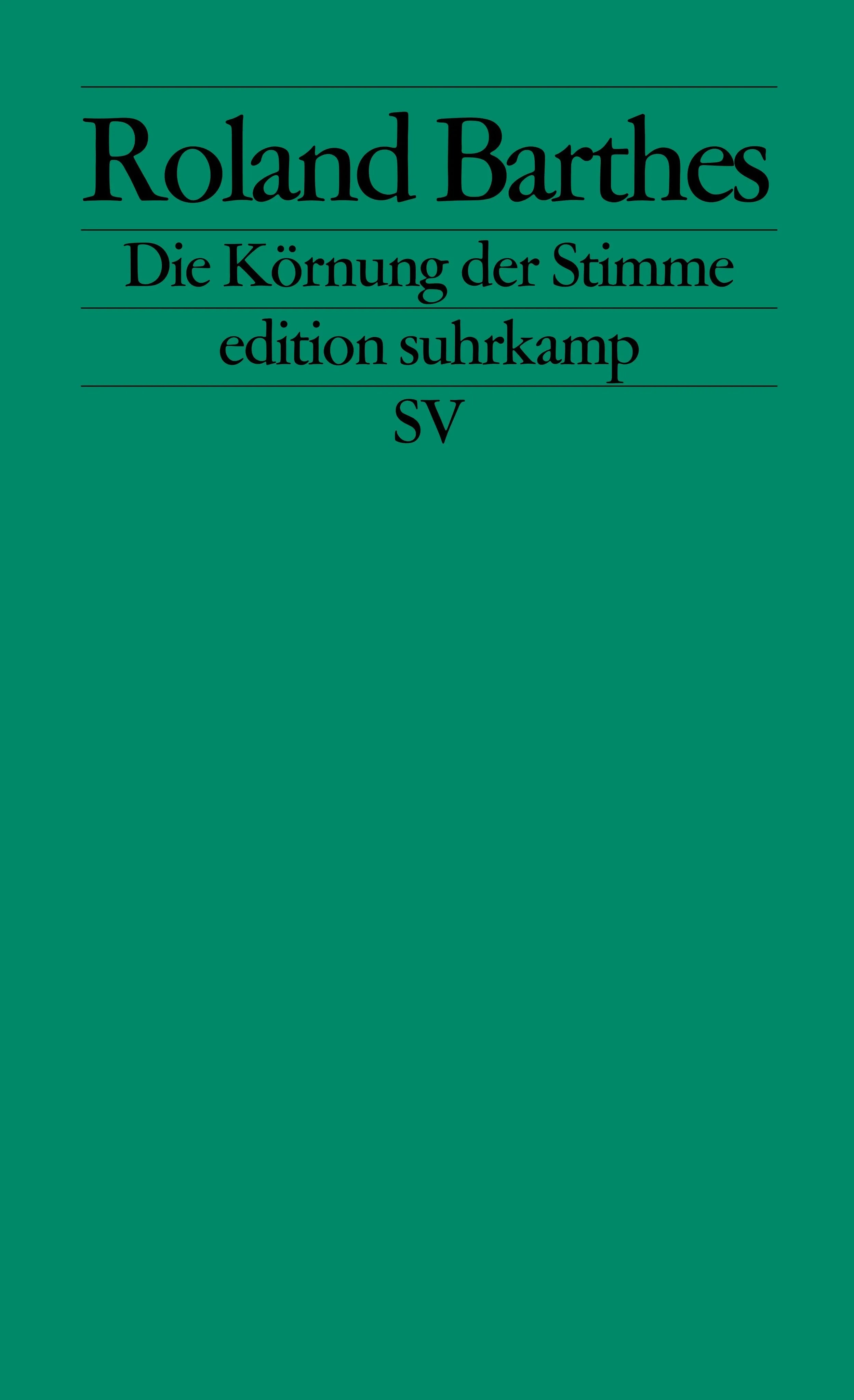 Buchcover von 'Die Körnung der Stimme' - Taschenbuch von Roland Barthes