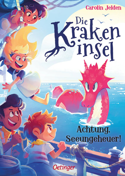 Buchcover von 'Die Krakeninsel 2. Achtung, Seeungeheuer!' - Gebundene Ausgabe von Carolin Jelden