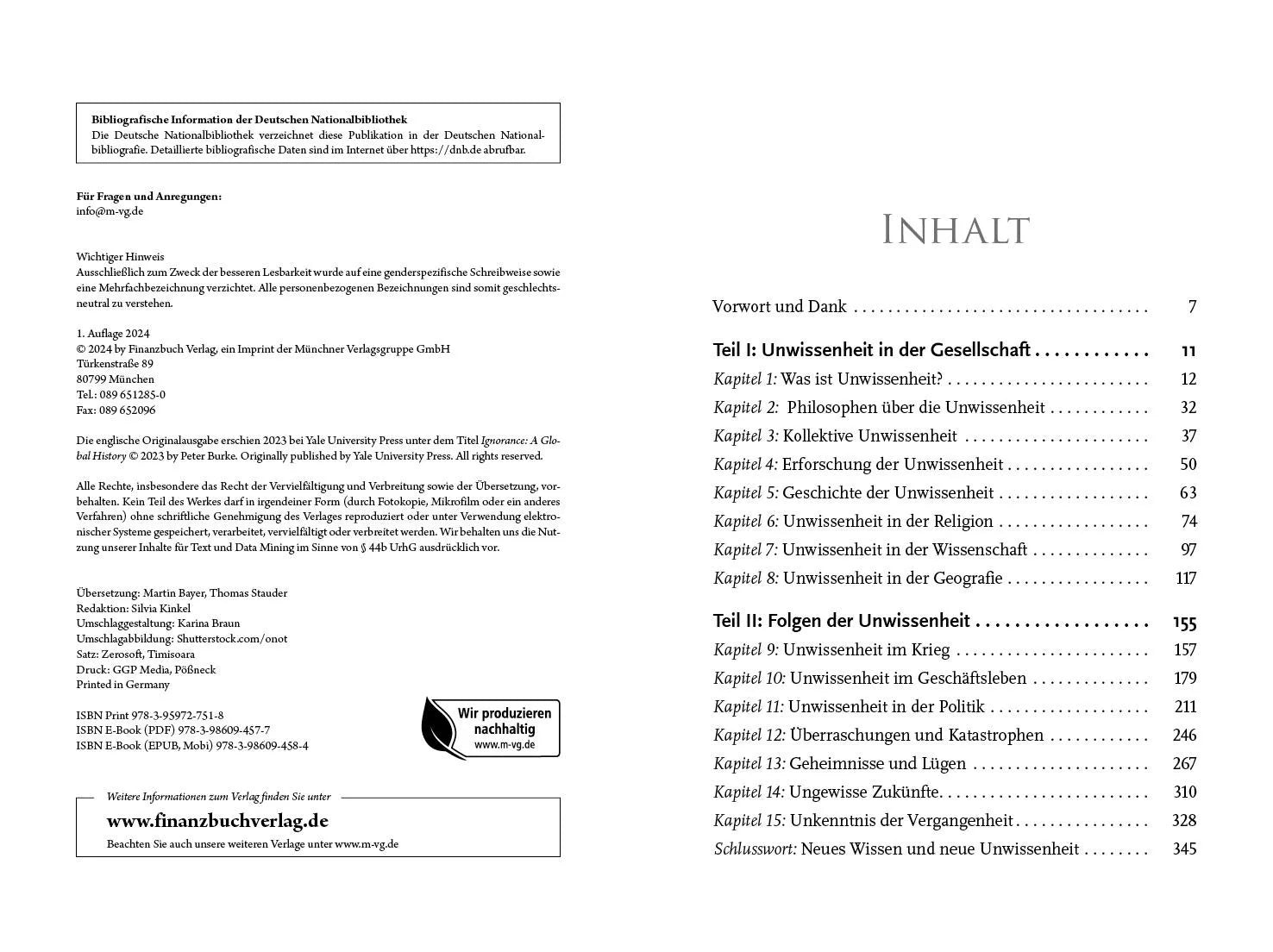Innenansicht von 'Die kürzeste Weltgeschichte der Unwissenheit' - Gebundene Ausgabe
