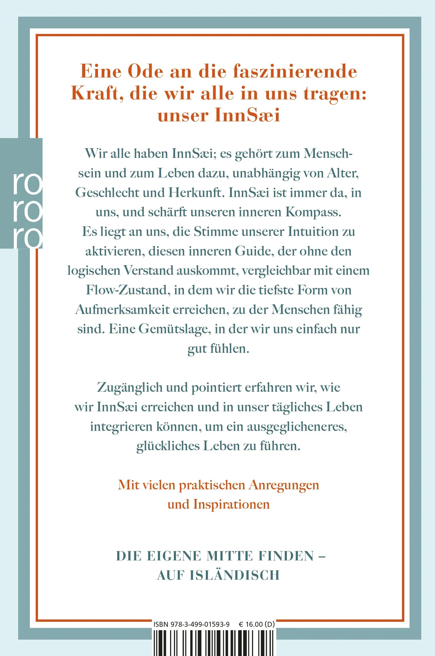 Buchrückseite von 'Die Kunst des InnSæi' mit Klappentext - Taschenbuch
