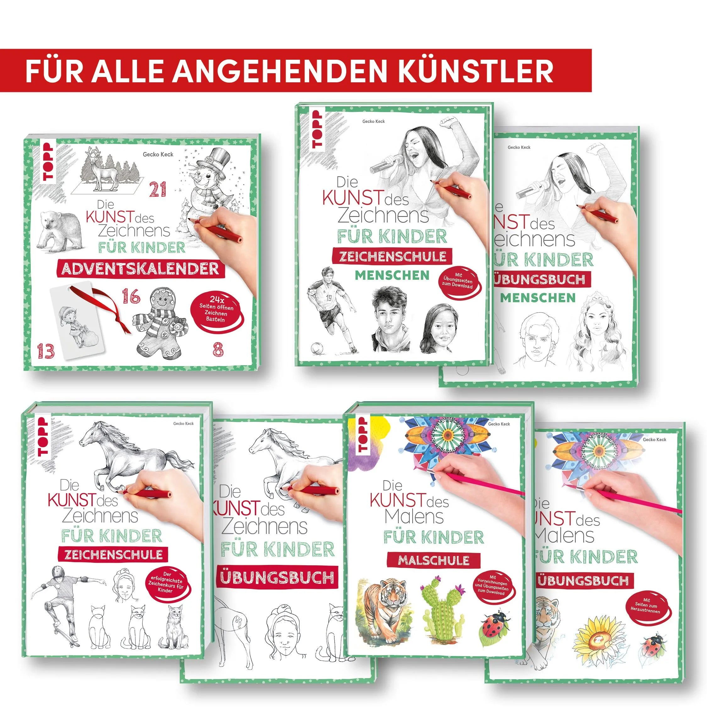 Detailansicht: Die Kunst des Zeichnens für Kinder Adventskalender (Taschenbuch)