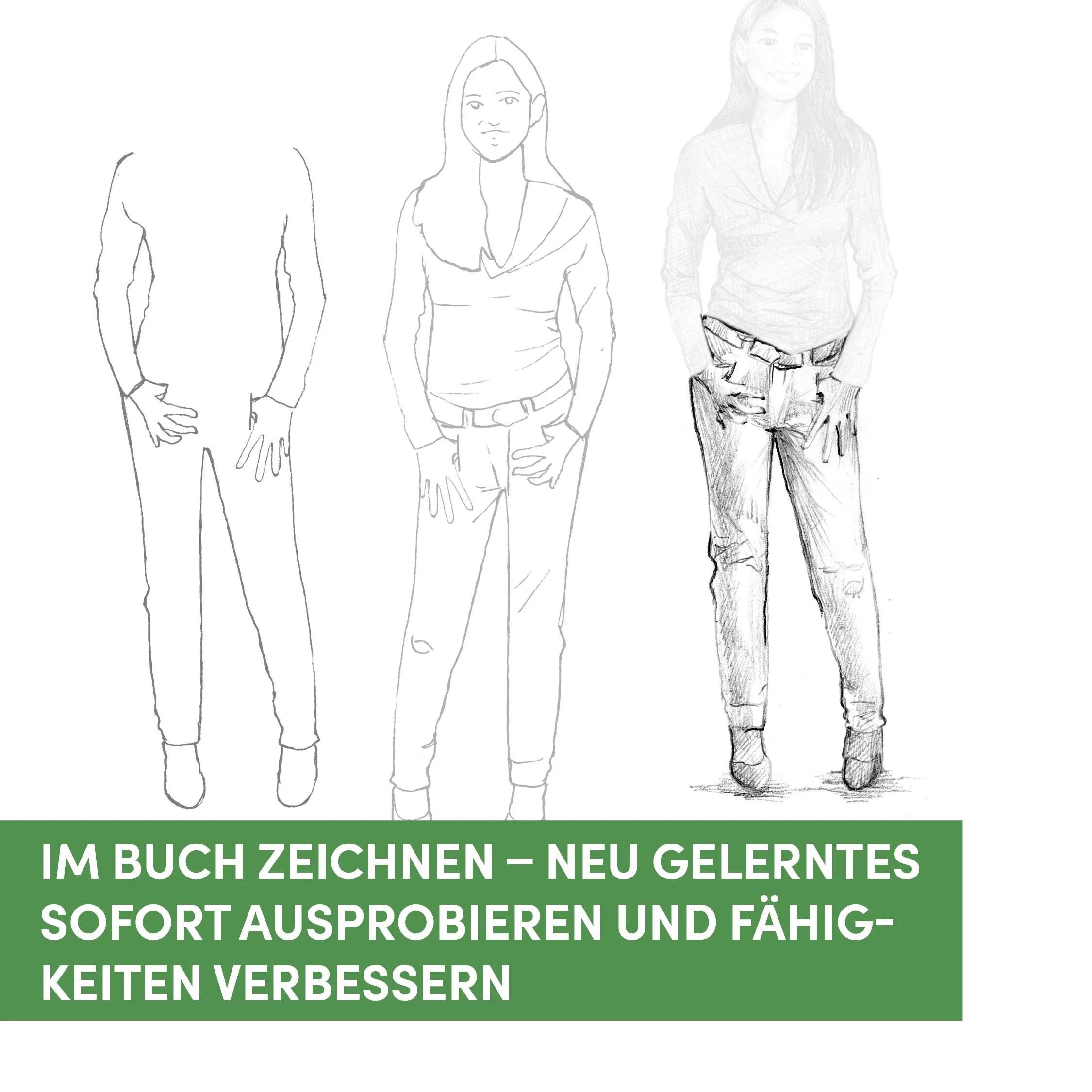 Detailansicht: Die Kunst des Zeichnens für Kinder Übungsbuch - Menschen (Taschenbuch)
