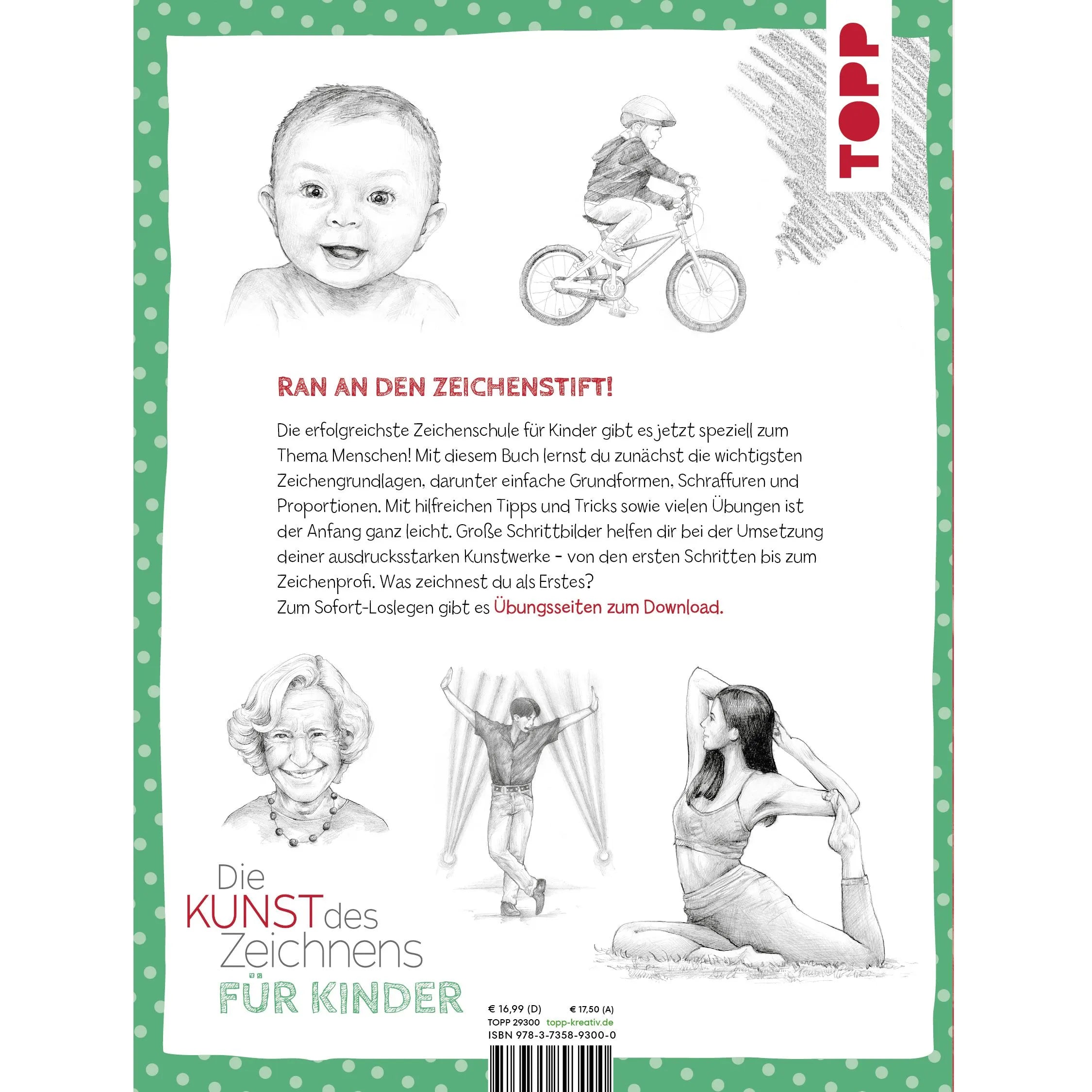 Detailansicht: Die Kunst des Zeichnens für Kinder Zeichenschule - Menschen (Hardcover)