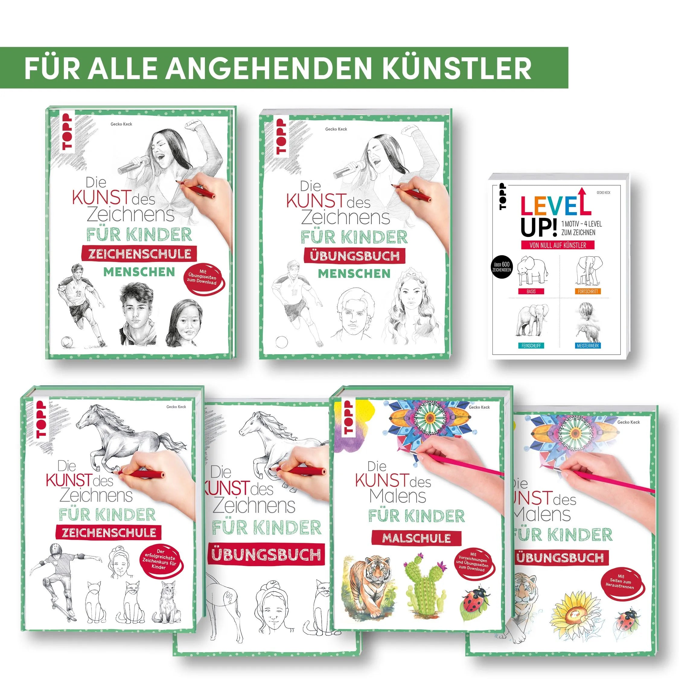 Detailansicht: Die Kunst des Zeichnens für Kinder Zeichenschule - Menschen (Hardcover)
