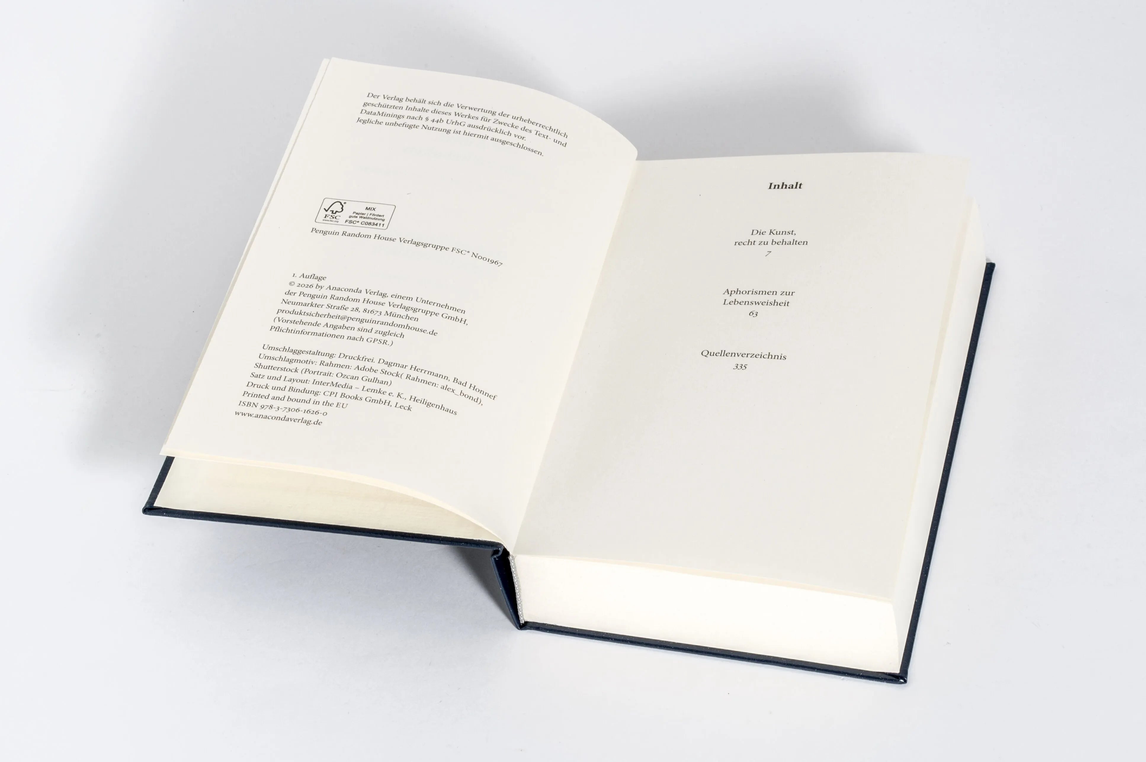 Detailansicht: Die Kunst, recht zu behalten & Aphorismen zur Lebensweisheit (Buch)