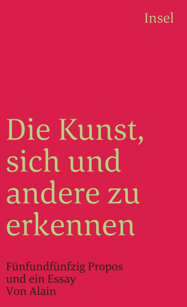 Buchcover von 'Die Kunst, sich und andere zu erkennen' - Taschenbuch von Alain