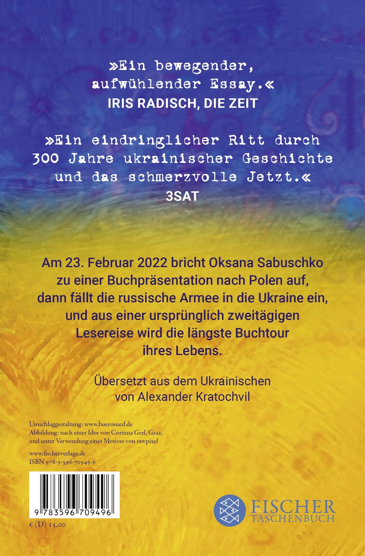Buchrückseite von 'Die längste Buchtour' mit Klappentext - Taschenbuch