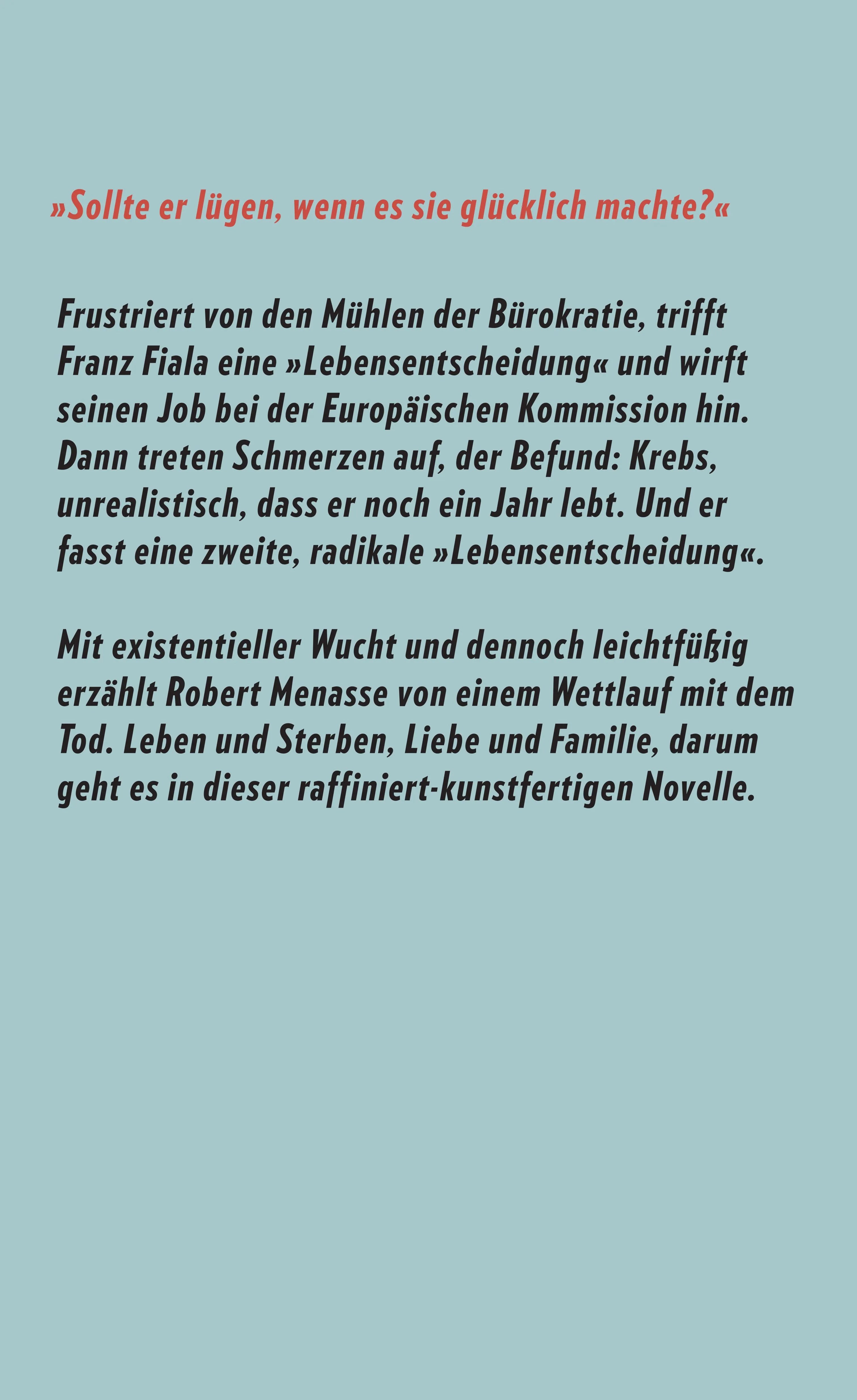 Rückseite: Die Lebensentscheidung (Hardcover)