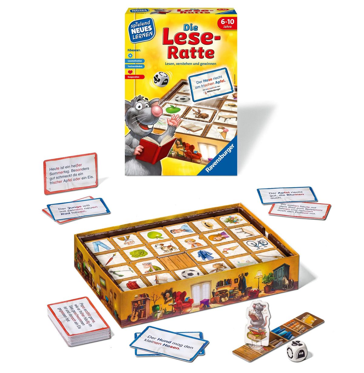 Die Lese-Ratte - Kinderspiel ab 6 Jahre – Ansicht