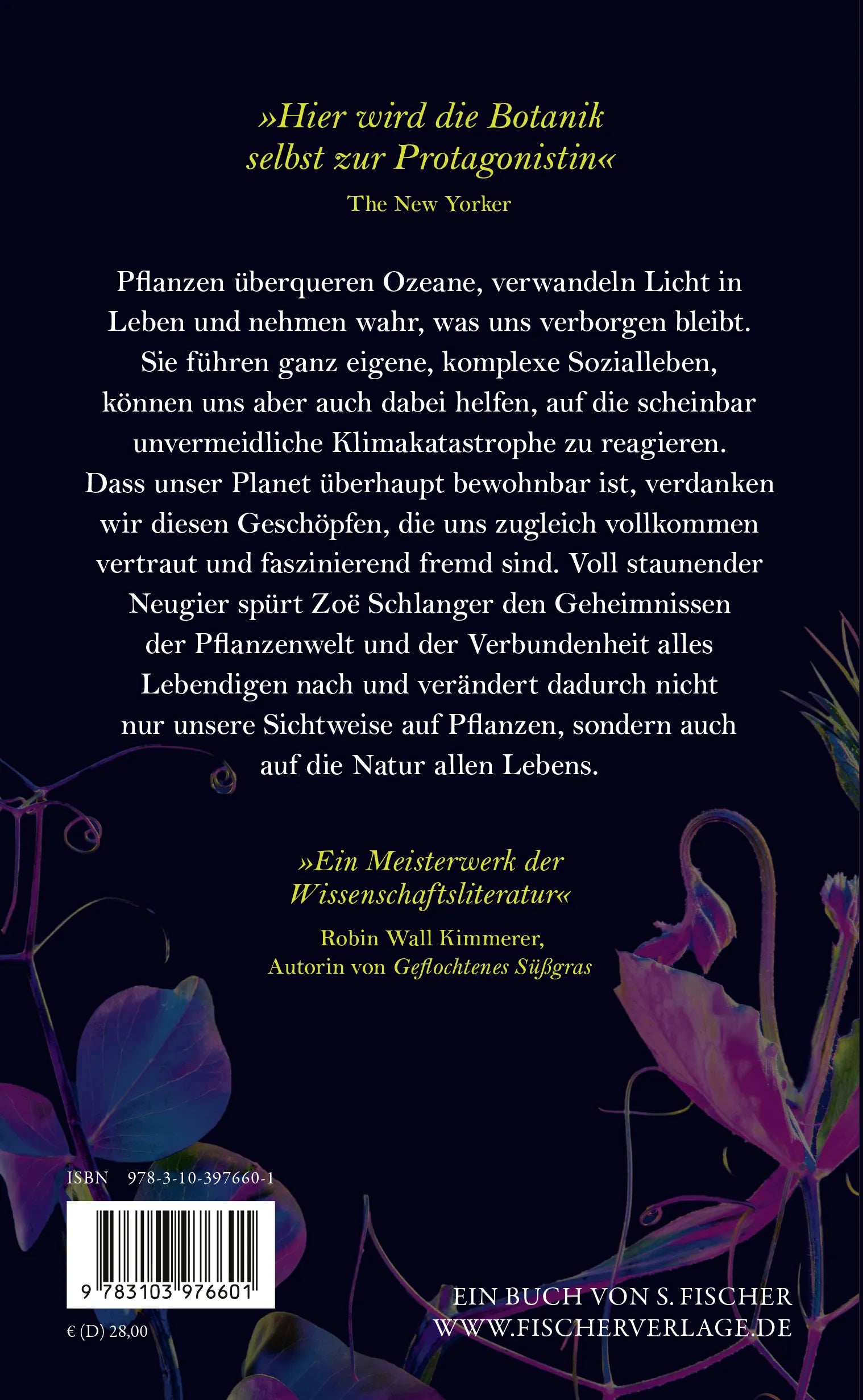 Buchrückseite von 'Die Lichtwandler' mit Klappentext - Gebundene Ausgabe