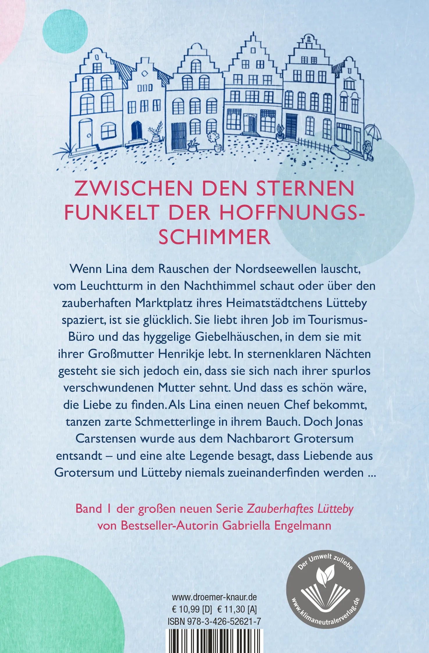 Buchrückseite von 'Die Liebe tanzt barfuß am Strand' mit Klappentext - Taschenbuch