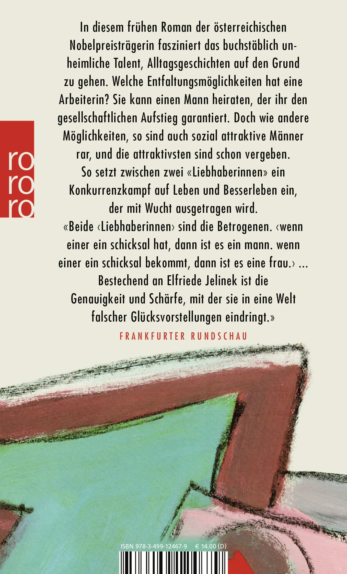 Buchrückseite von 'Die Liebhaberinnen' mit Klappentext - Taschenbuch