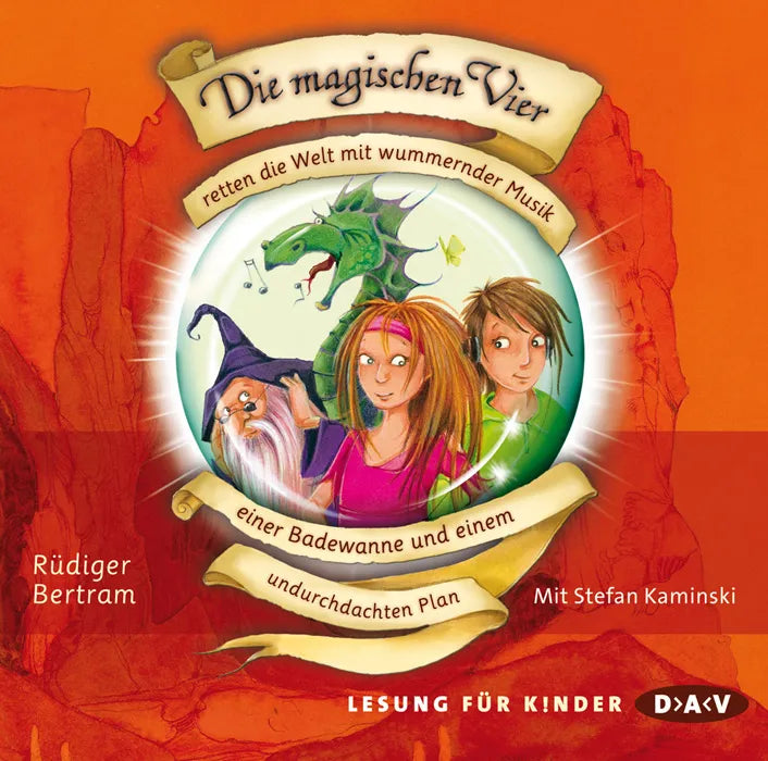 Buchcover von 'Die magischen Vier retten die Welt mit wummernder Musik, einer Badewanne und einem undurchdachten Plan' - Hörbuch (CD) von Rüdiger Bertram