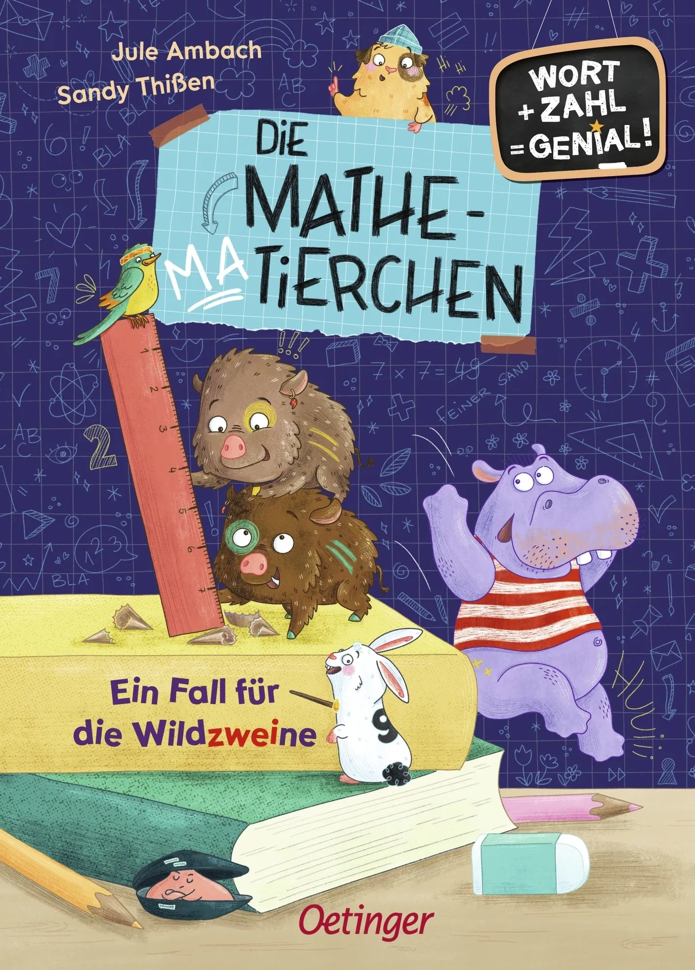 Buchcover von 'Die Mathematierchen. Ein Fall für die Wildzweine' - Gebundene Ausgabe von Jule Ambach