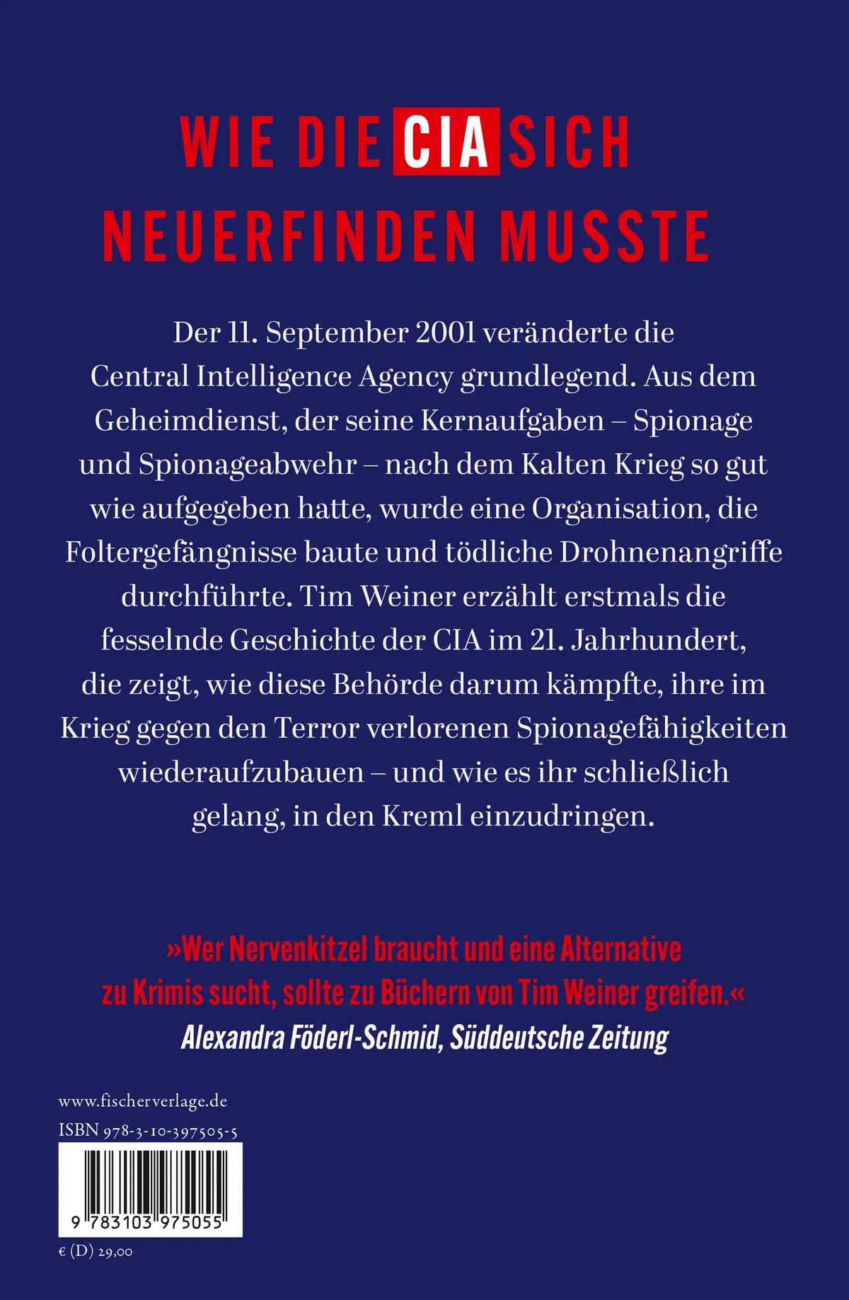 Rückseite: Die Mission – Die CIA im 21. Jahrhundert (Hardcover)