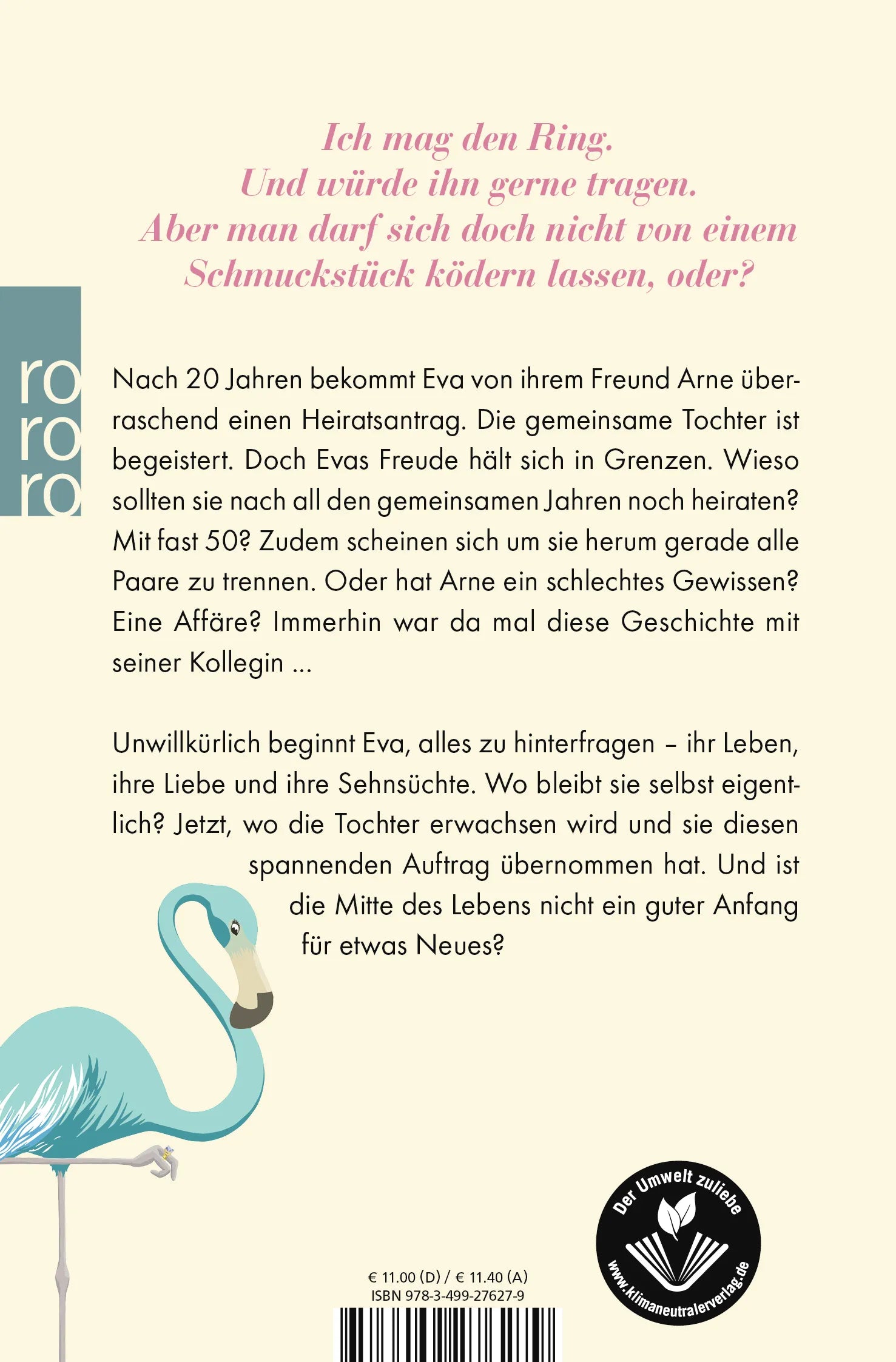 Buchrückseite von 'Die Mitte ist ein guter Anfang' mit Klappentext - Taschenbuch