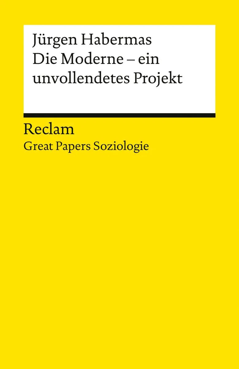 Cover: Die Moderne - ein unvollendetes Projekt (E-Book) von Jürgen Habermas