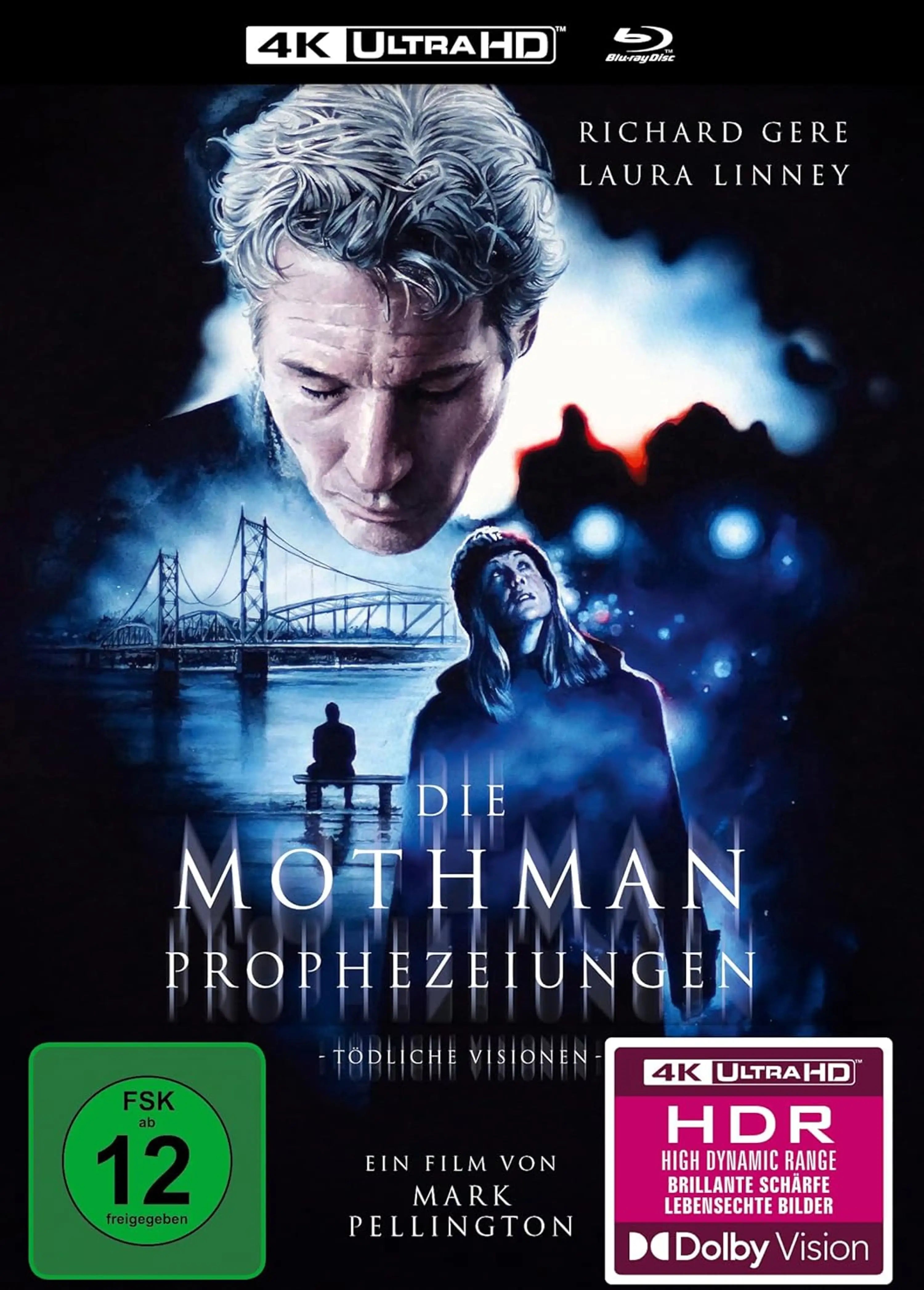 Die Mothman-Prophezeiungen – Tödliche Visionen 4K UHD Blu-ray Cover – Vorderseitenmotiv