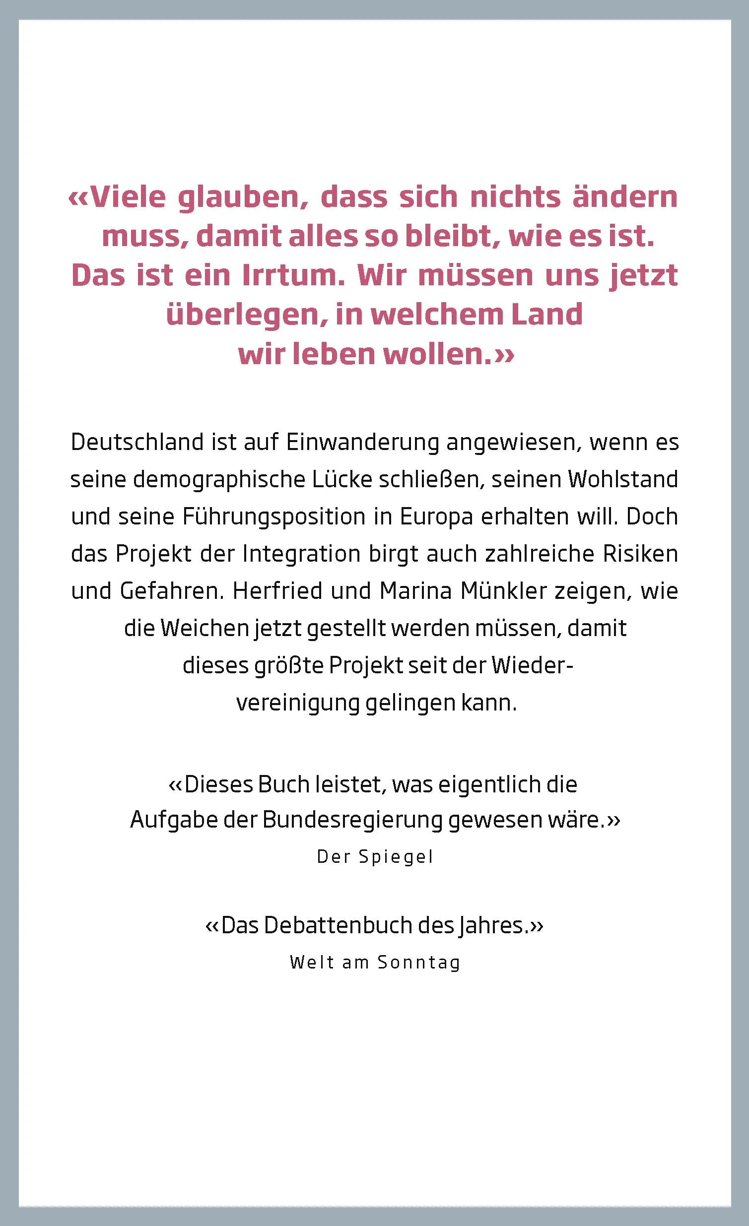 Buchrückseite von 'Die neuen Deutschen' mit Klappentext - Gebundene Ausgabe