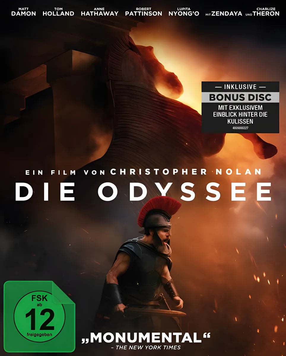 Blu-ray-Cover: Die Odyssee. Regie: Christopher Nolan