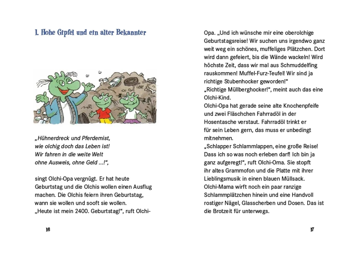 Abbildung von 'Die Olchis auf Geburtstagsreise'
