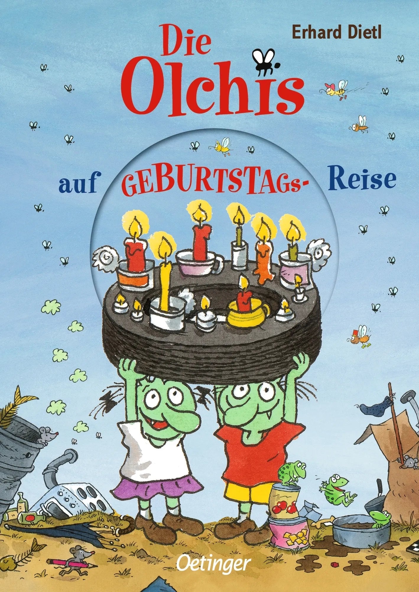 Buchcover von 'Die Olchis auf Geburtstagsreise' - Gebundene Ausgabe von Erhard Dietl