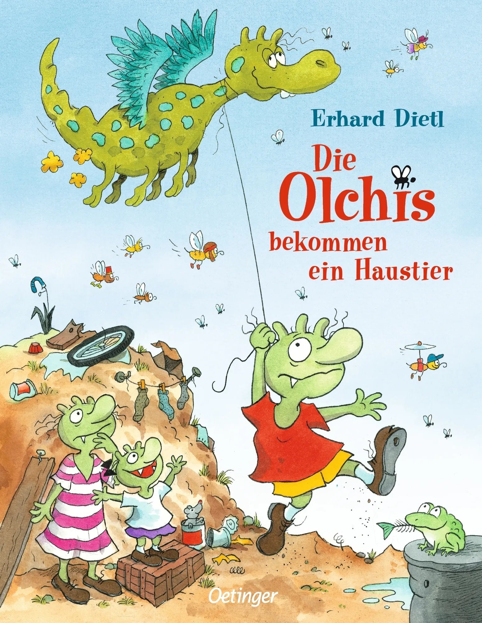 Buchcover von 'Die Olchis bekommen ein Haustier' - Gebundene Ausgabe von Erhard Dietl
