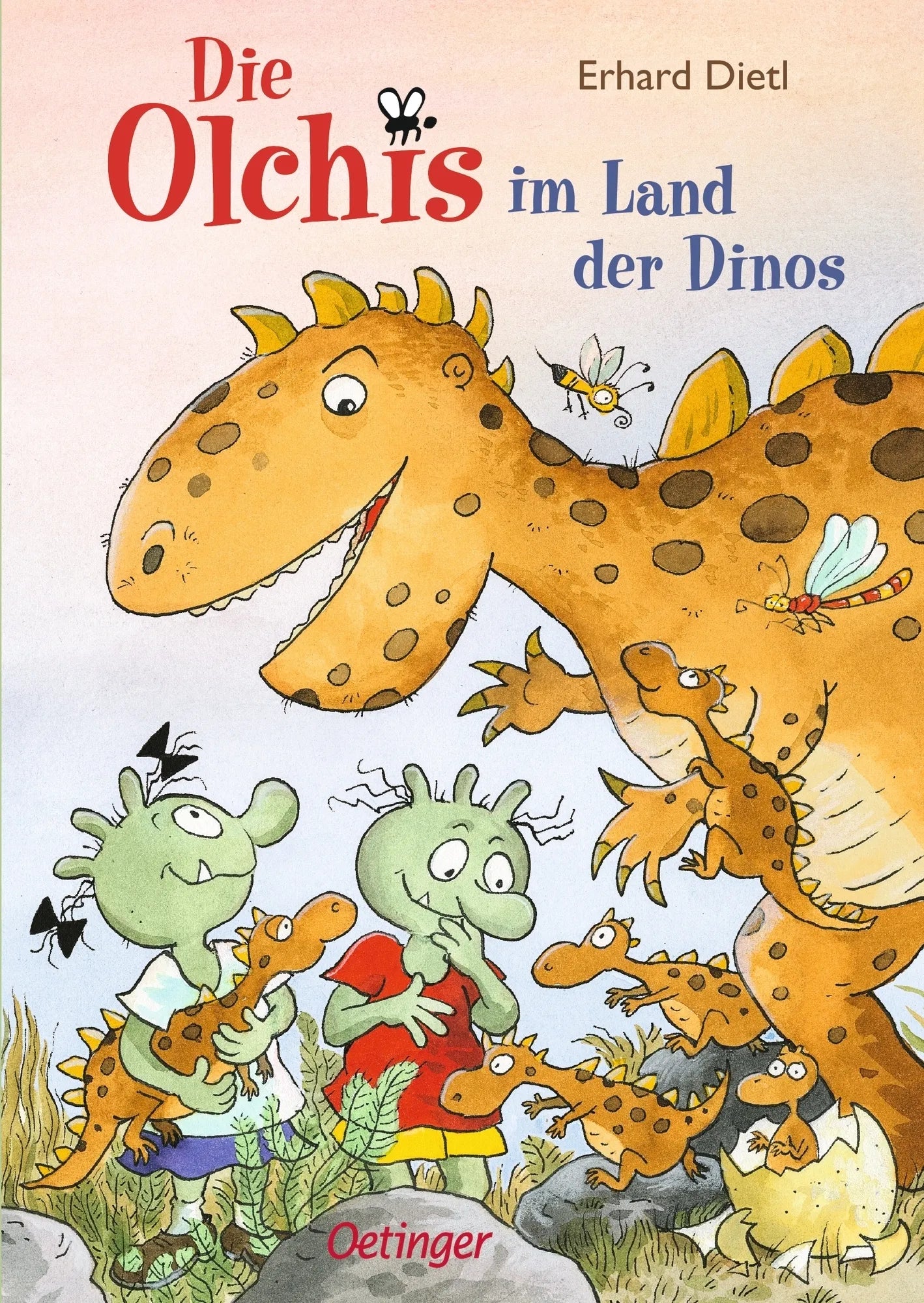 Buchcover von 'Die Olchis im Land der Dinos' - Gebundene Ausgabe von Erhard Dietl