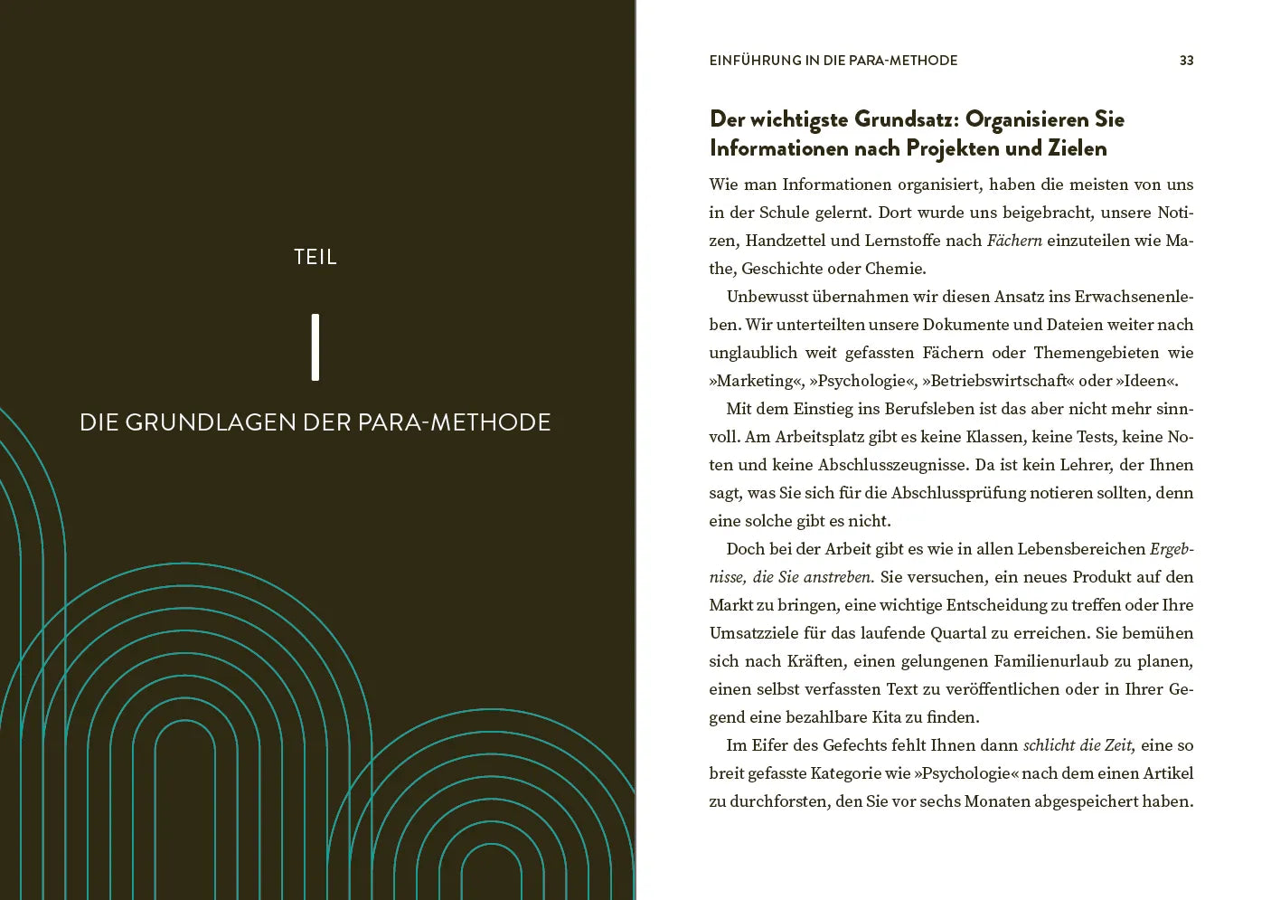Innenansicht von 'Die PARA-Methode' - Taschenbuch