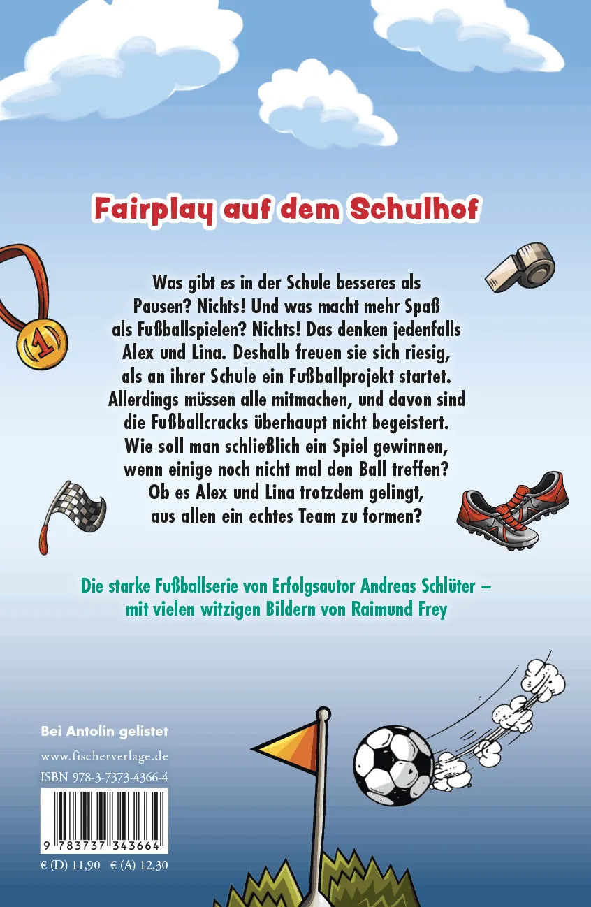 Rückseite: Die Pausenkicker – Anpfiff auf dem Schulhof (Hardcover)