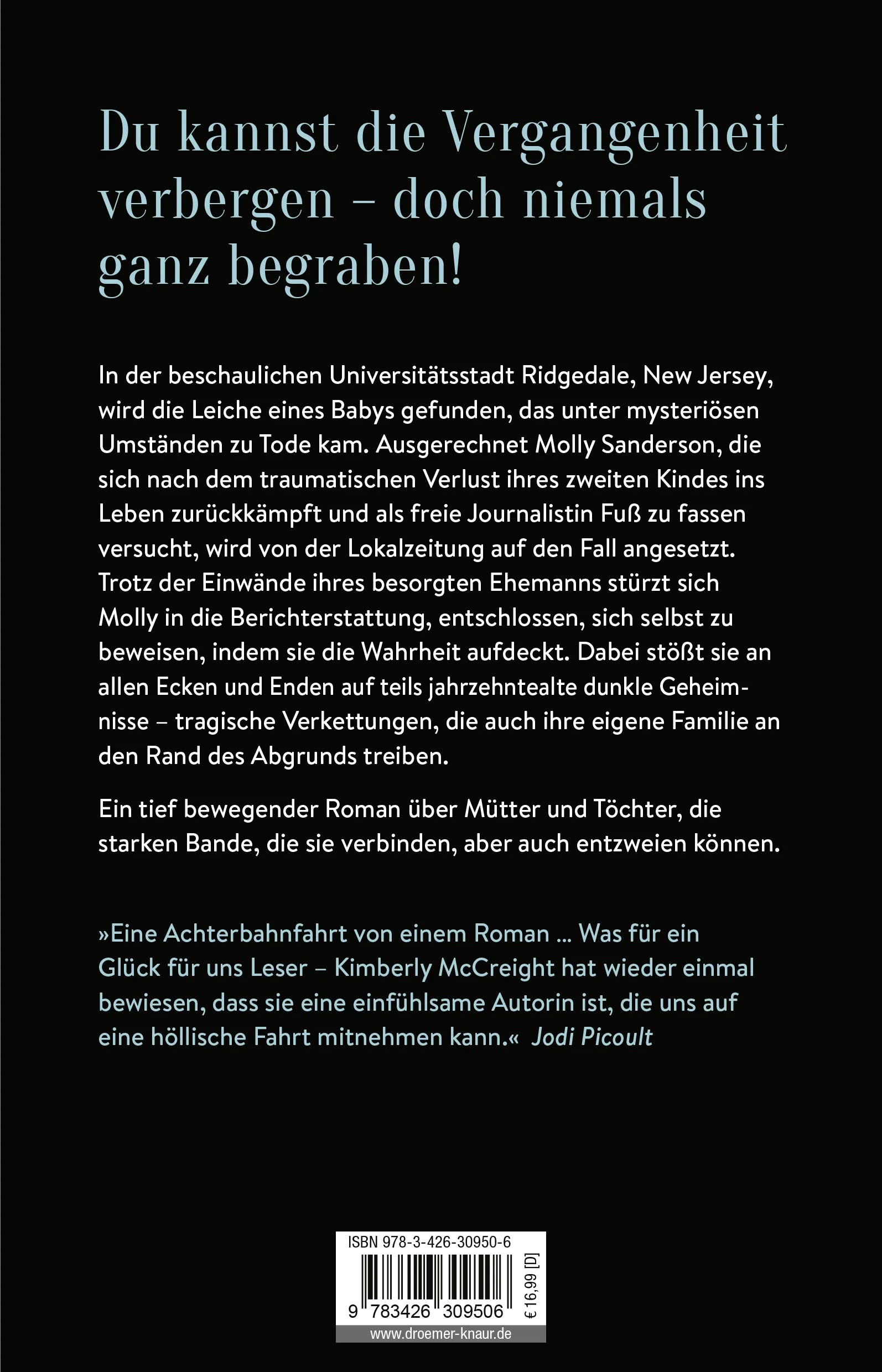 Buchrückseite von 'Die perfekte Mutter' mit Klappentext - Paperback