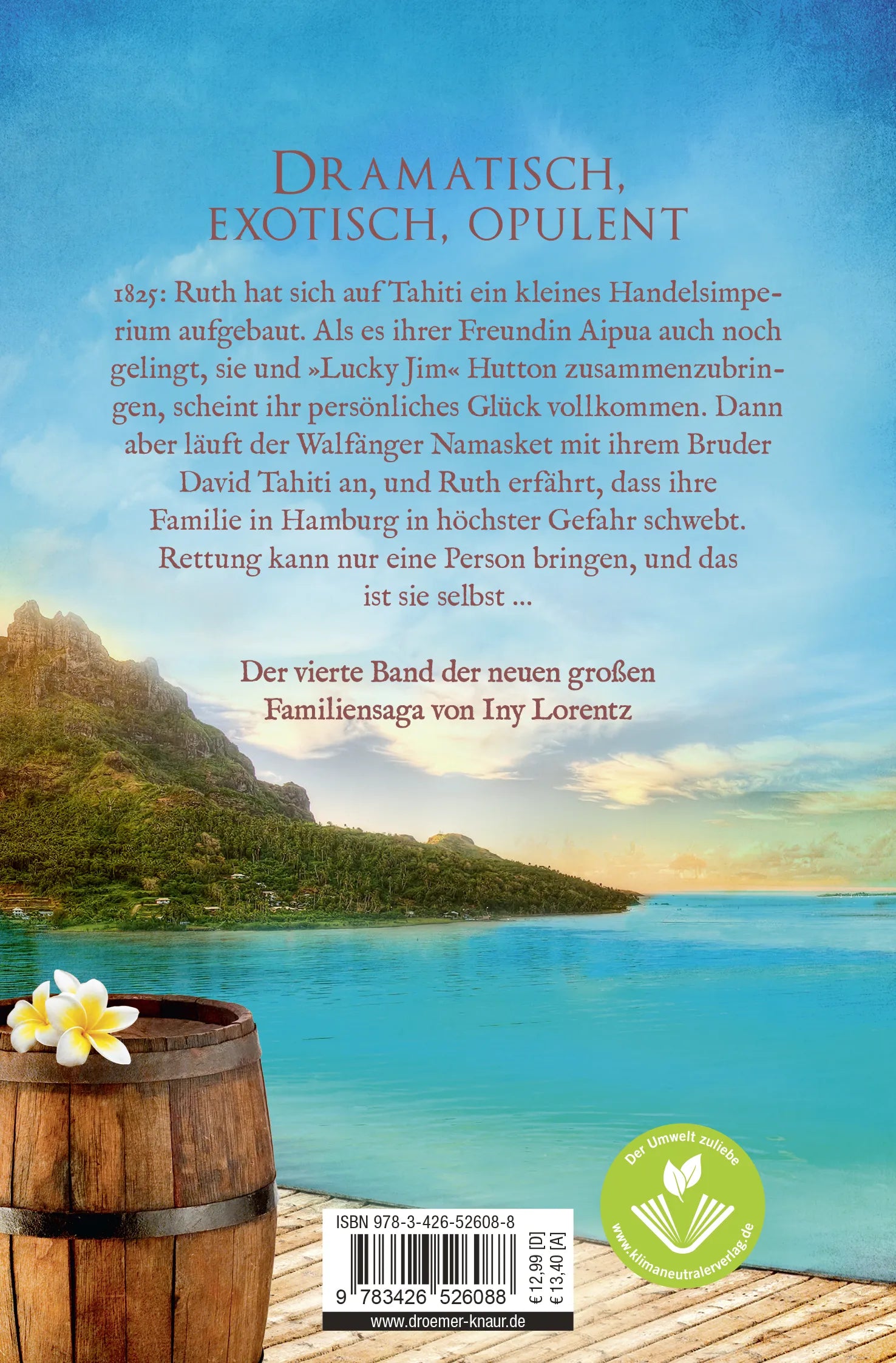 Buchrückseite von 'Die Perlenprinzessin. Lucky Jim' mit Klappentext - Taschenbuch