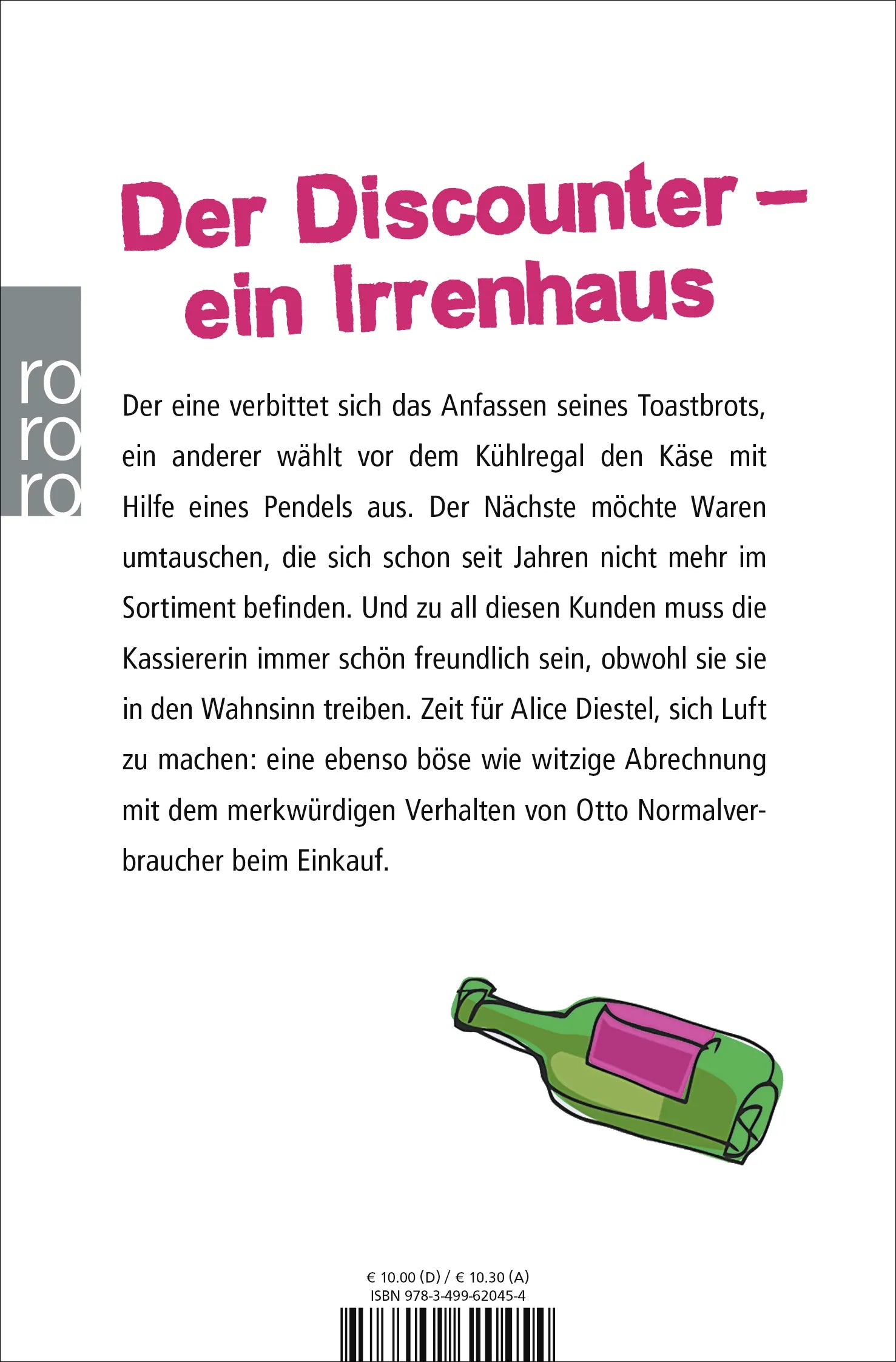 Buchrückseite von 'Die Pfanne brät nicht!' mit Klappentext - Taschenbuch