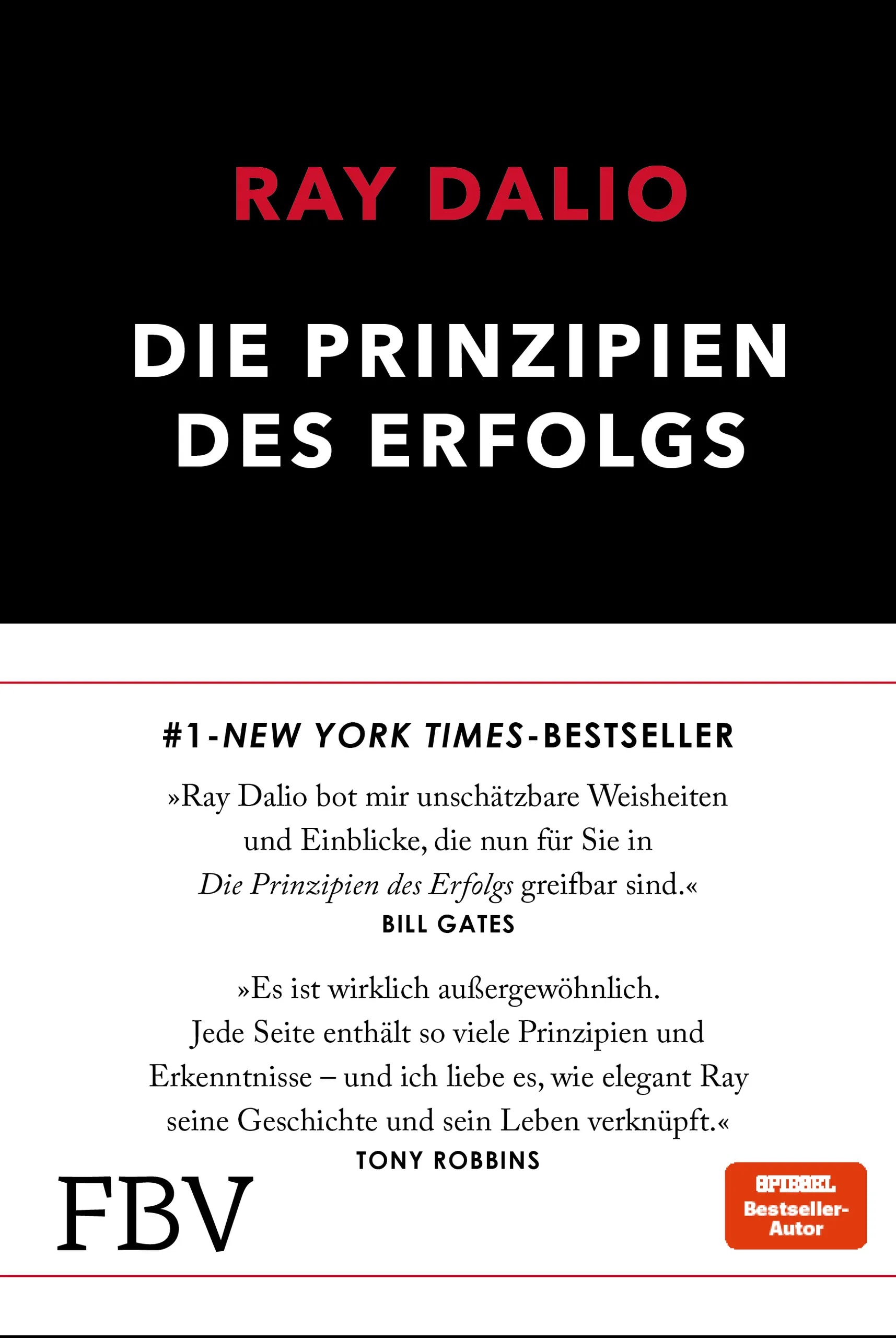 Buchcover von 'Die Prinzipien des Erfolgs' - Gebundene Ausgabe von Ray Dalio