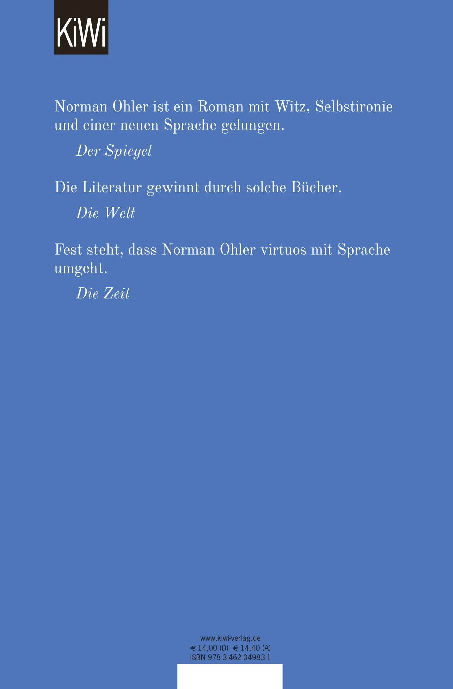 Buchrückseite von 'Die Quotenmaschine' mit Klappentext - Taschenbuch