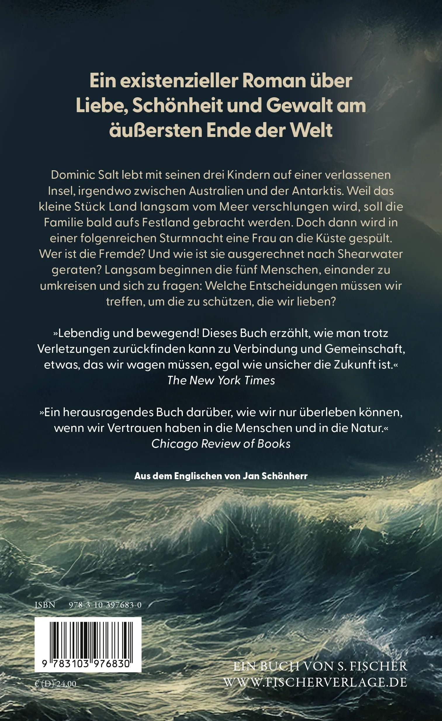 Buchrückseite von 'Die Rettung' mit Klappentext - Gebundene Ausgabe