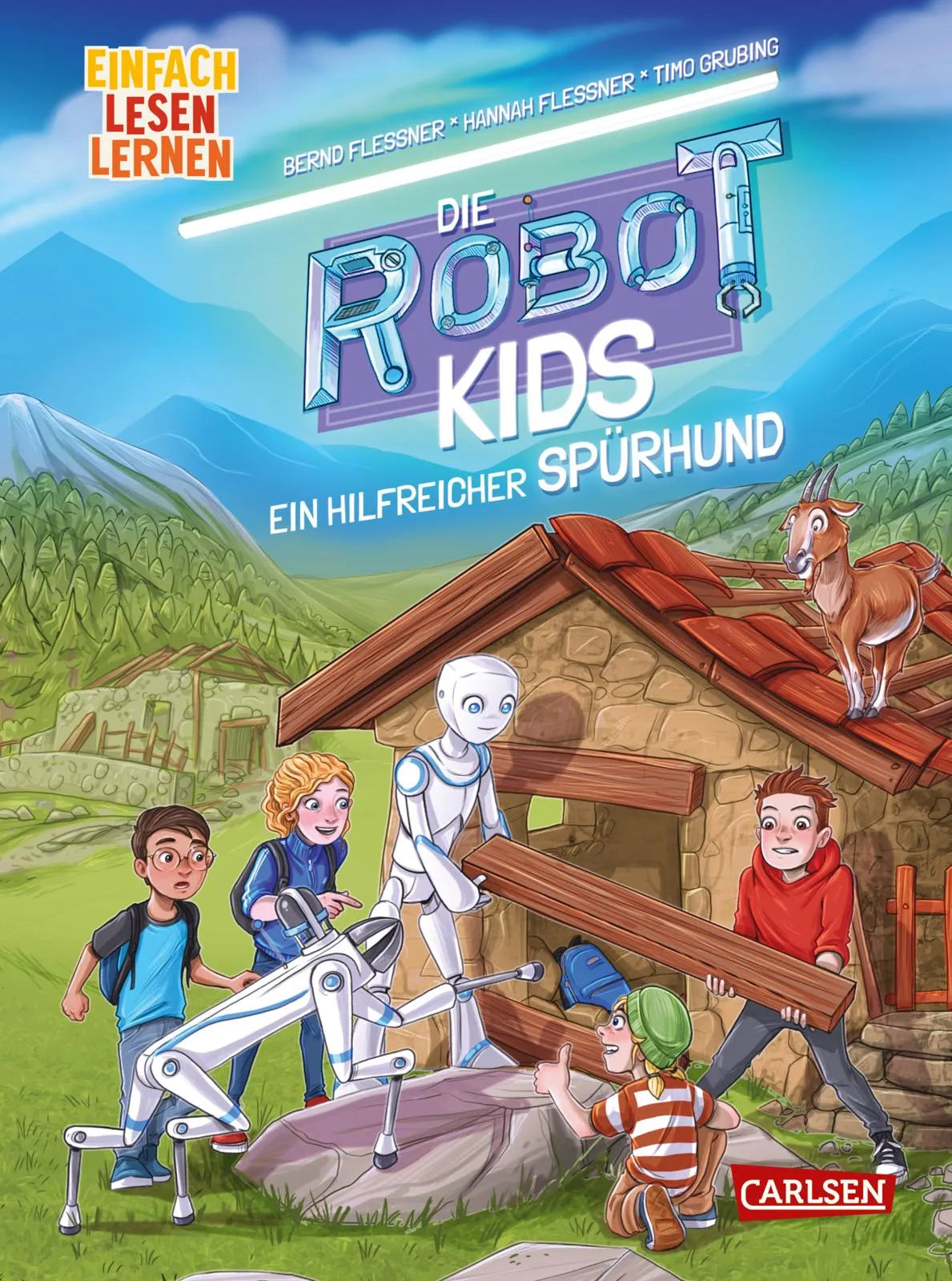 Buchcover von 'Die Robot-Kids: Ein hilfreicher Spürhund' - Gebundene Ausgabe von Bernd Flessner