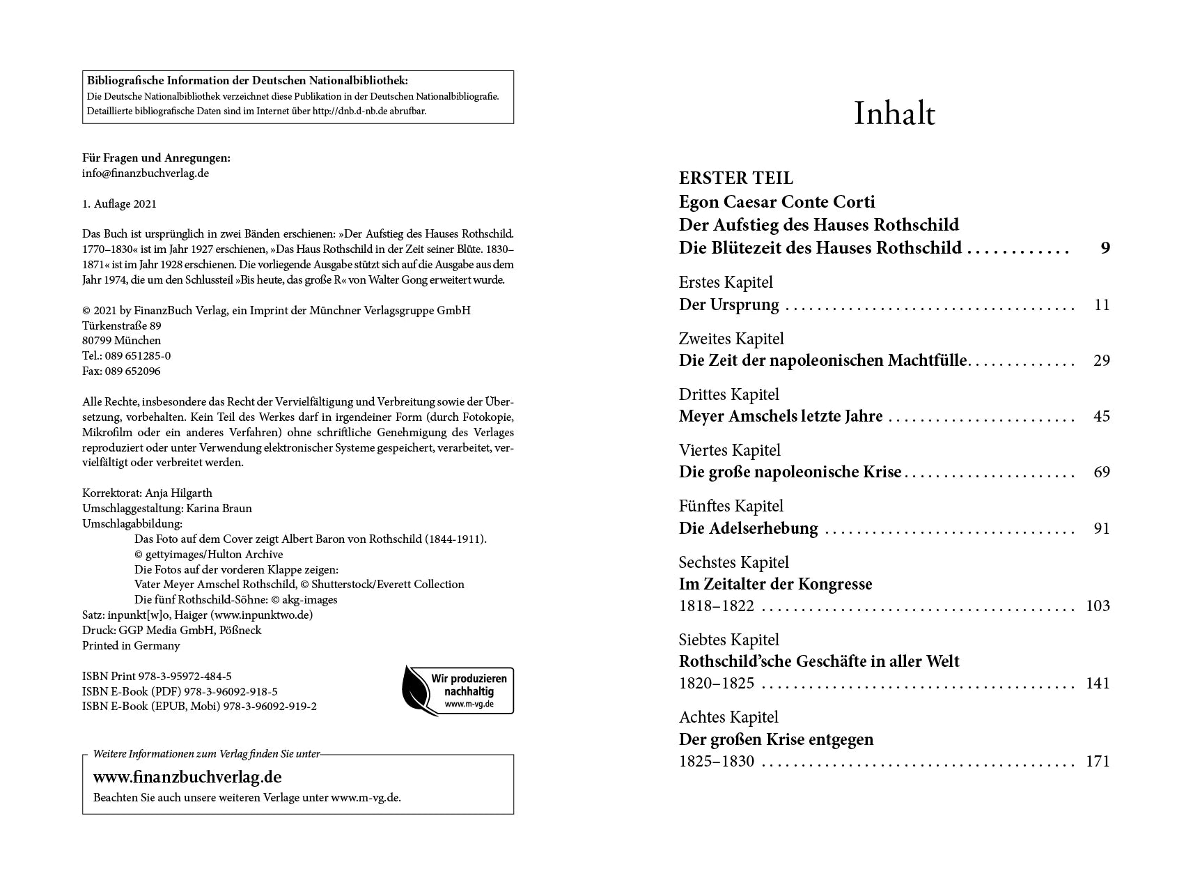 Innenansicht von 'Die Rothschilds' - Gebundene Ausgabe