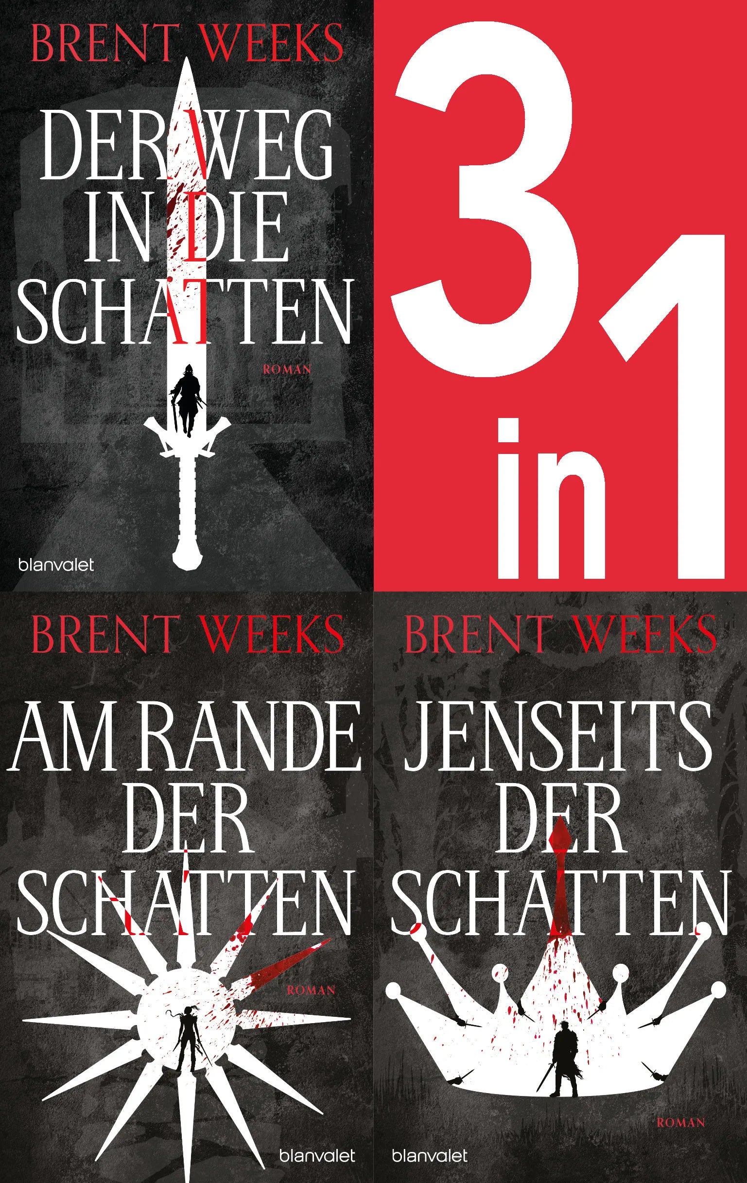 Cover: Die Schatten-Trilogie Band 1-3: Der Weg in die Schatten / Am Rande der Schatten / Jenseits der Schatten (E-Book) von Brent Weeks