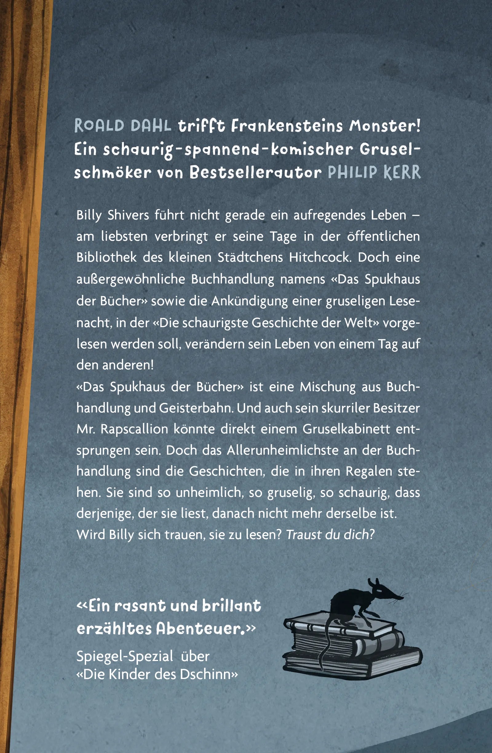 Buchrückseite von 'Die schaurigste Geschichte der Welt' mit Klappentext - Gebundene Ausgabe