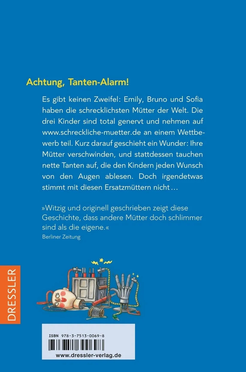 Buchrückseite von 'Die schrecklichsten Mütter der Welt' mit Klappentext - Taschenbuch