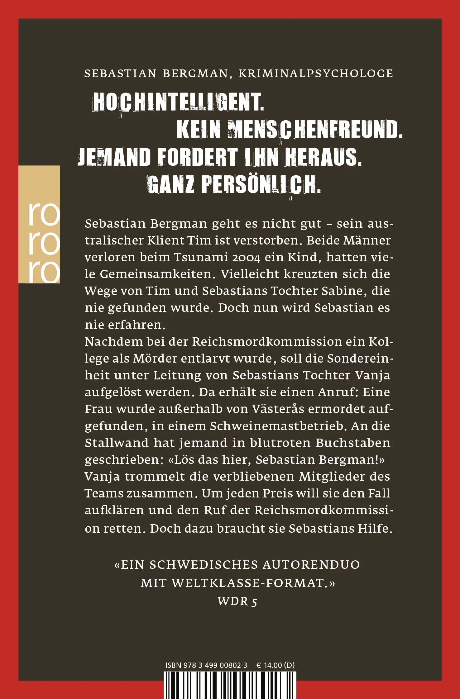 Buchrückseite von 'Die Schuld, die man trägt' mit Klappentext - Taschenbuch