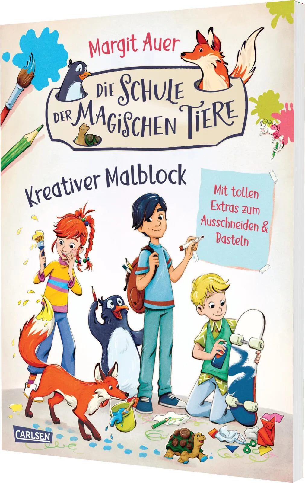 Buchcover von 'Die Schule der magischen Tiere Beschäftigung: Kreativer Malblock' - Taschenbuch von Margit Auer