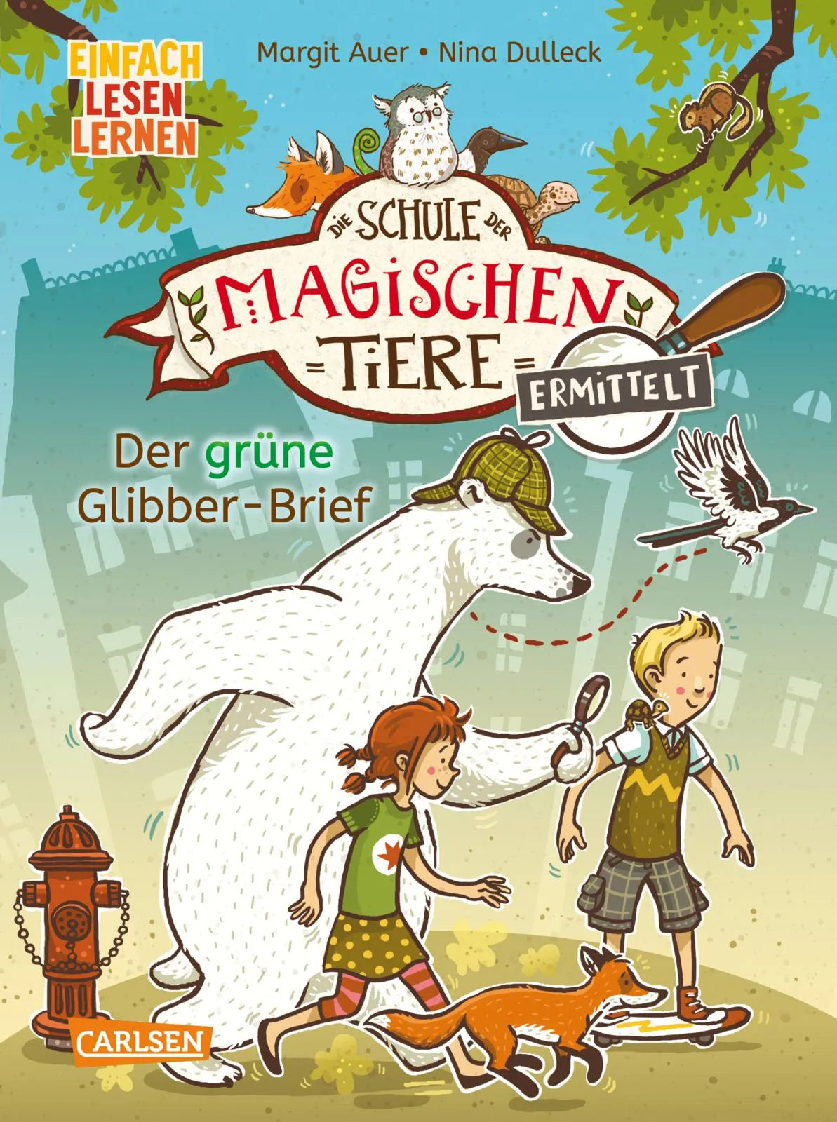 Buchcover von 'Die Schule der magischen Tiere ermittelt 1: Der grüne Glibber-Brief' - Gebundene Ausgabe von Margit Auer