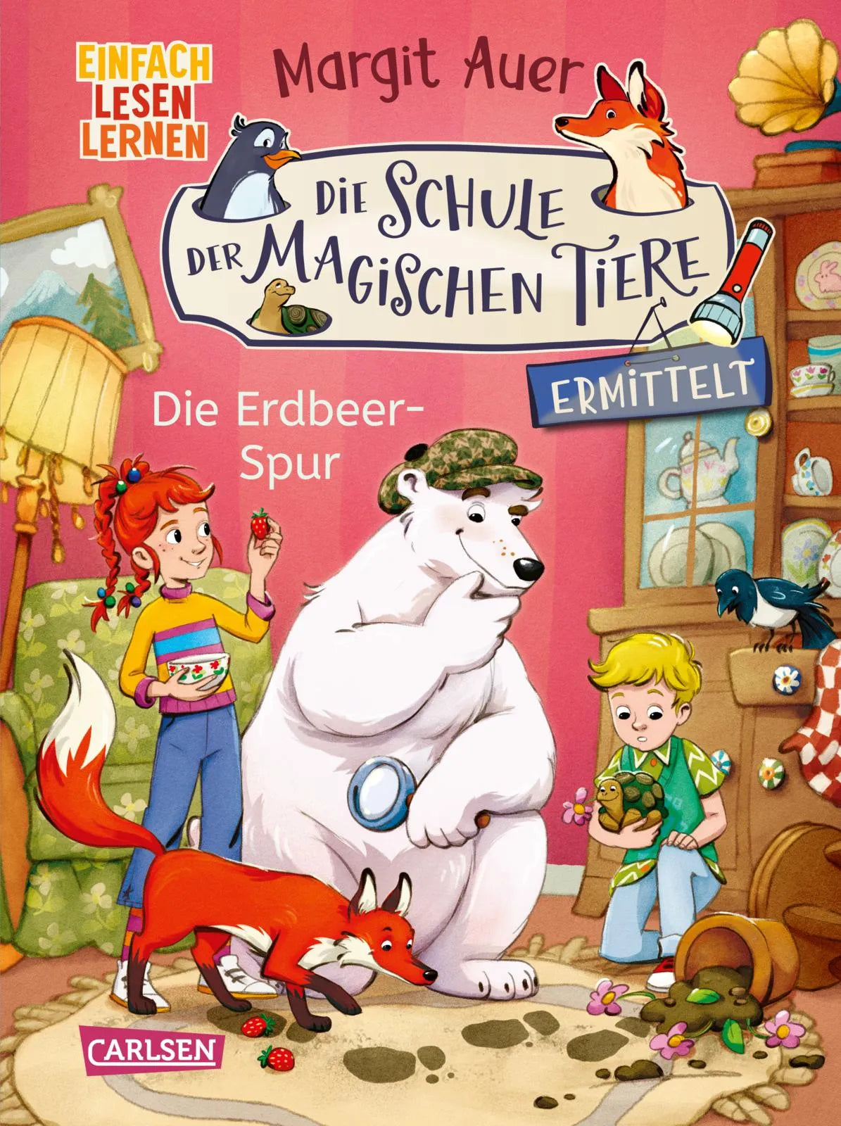 Buchcover von 'Die Schule der magischen Tiere ermittelt Neuausgabe 8: Die Erdbeer-Spur' - Gebundene Ausgabe von Margit Auer