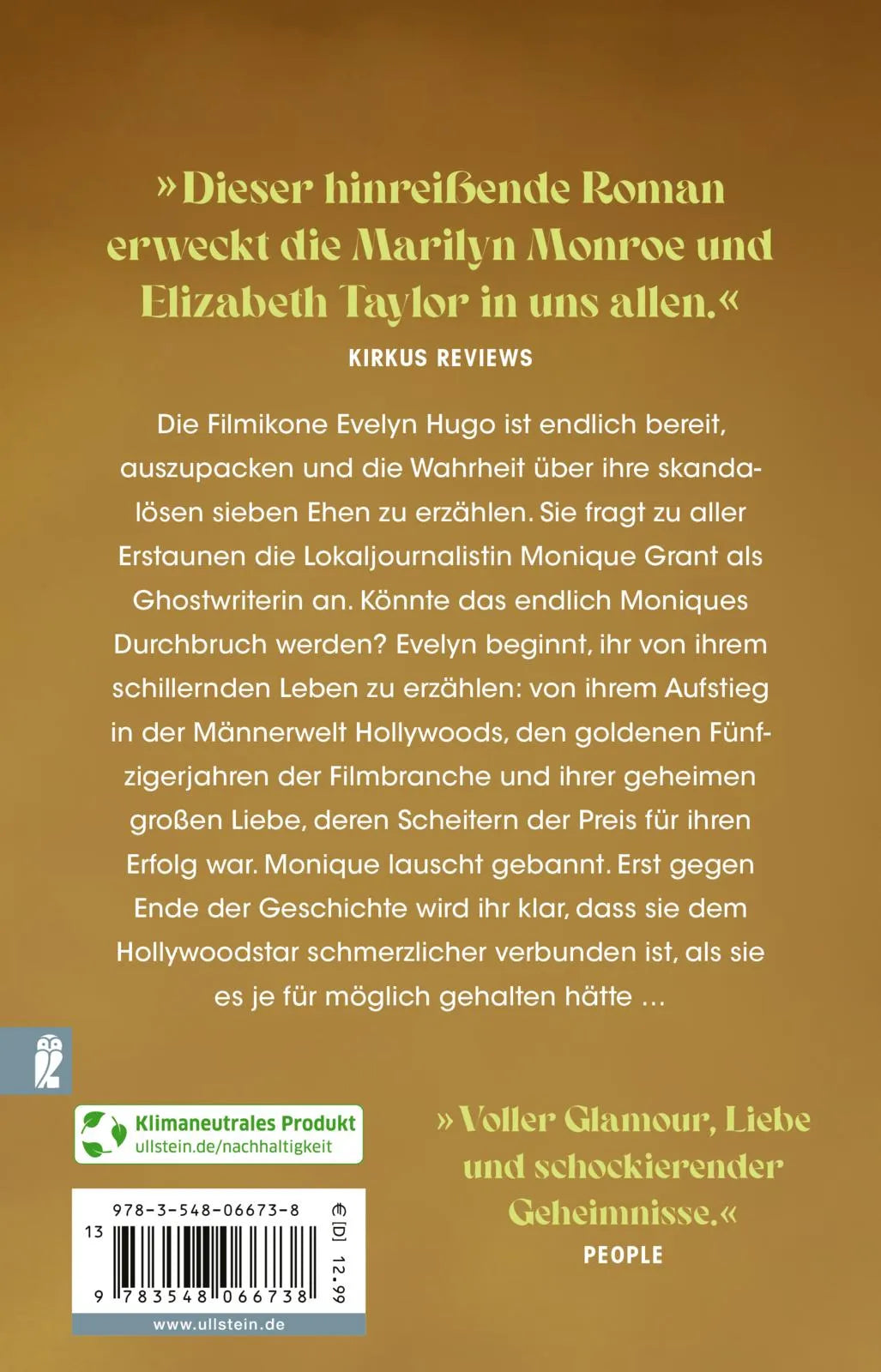 Rückseite: Die sieben Männer der Evelyn Hugo (Taschenbuch)
